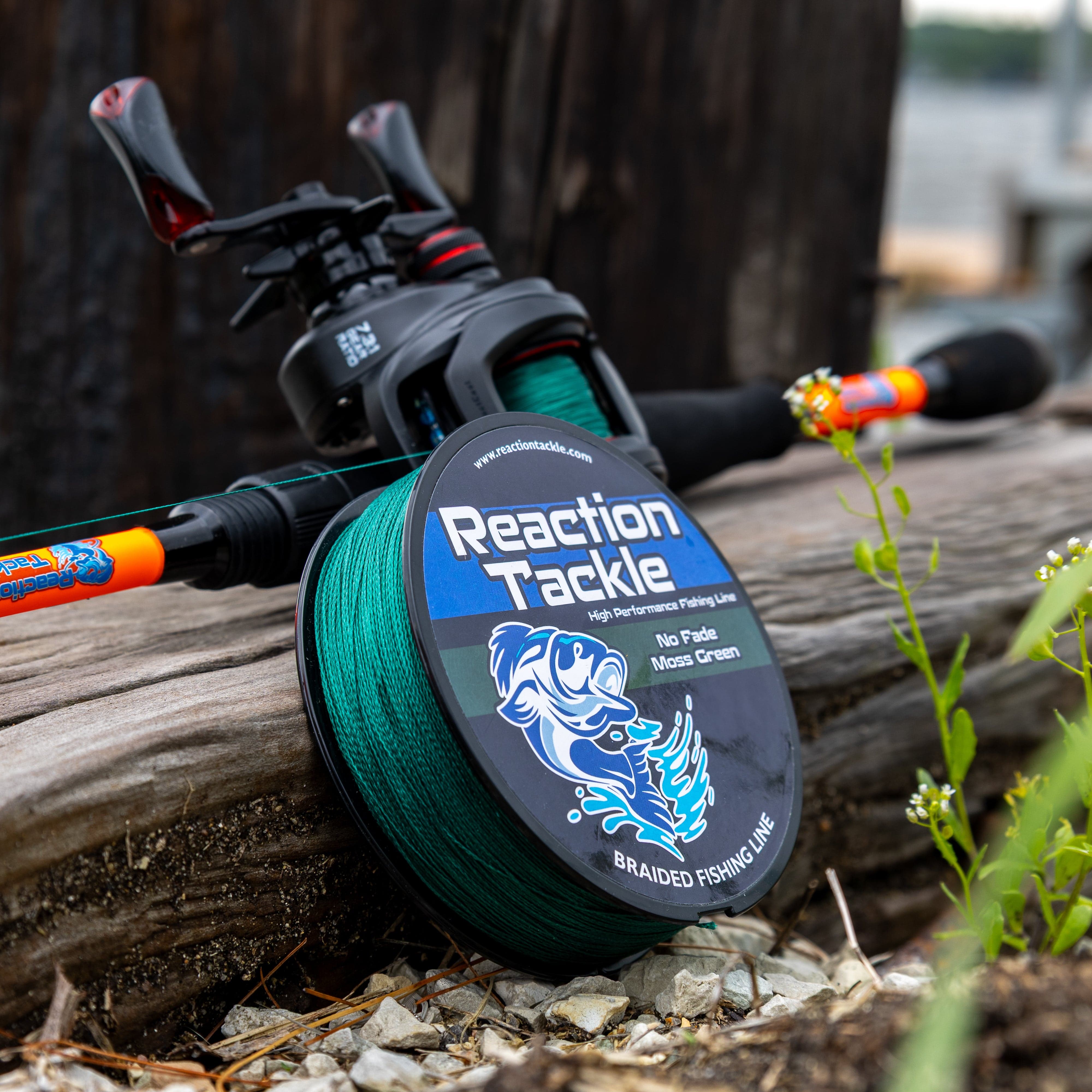 Reaction Tackle Braid Reaction Tackle Braided Fishing Line - NO FADE Moss Green