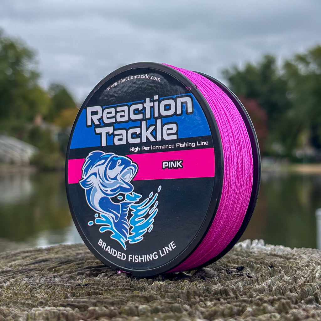Reaction Tackle Braided Fishing Line - Pink Reaction Tackle Braided Fishing Line - Pink