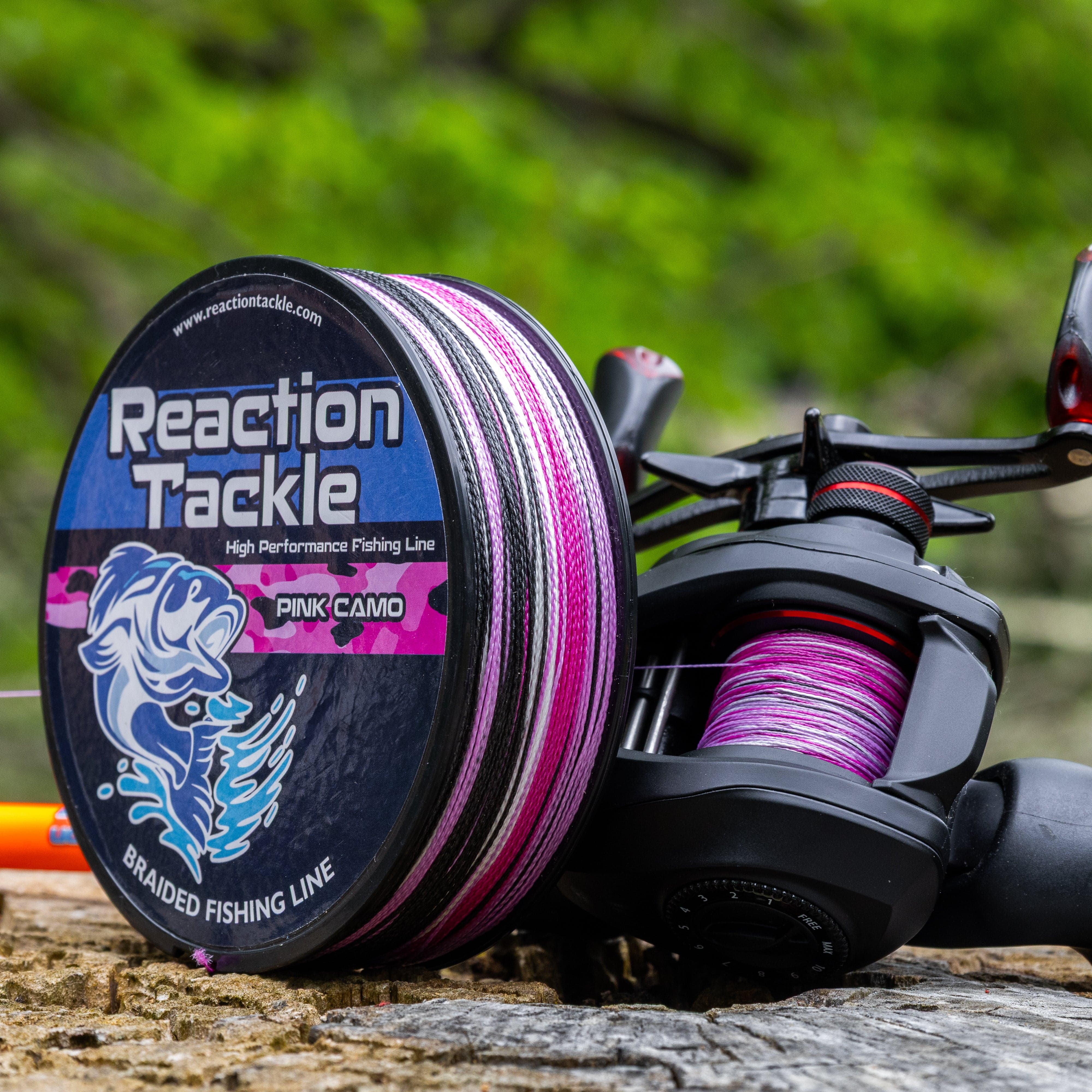 Reaction Tackle Braid Reaction Tackle Braided Fishing Line - Pink Camo
