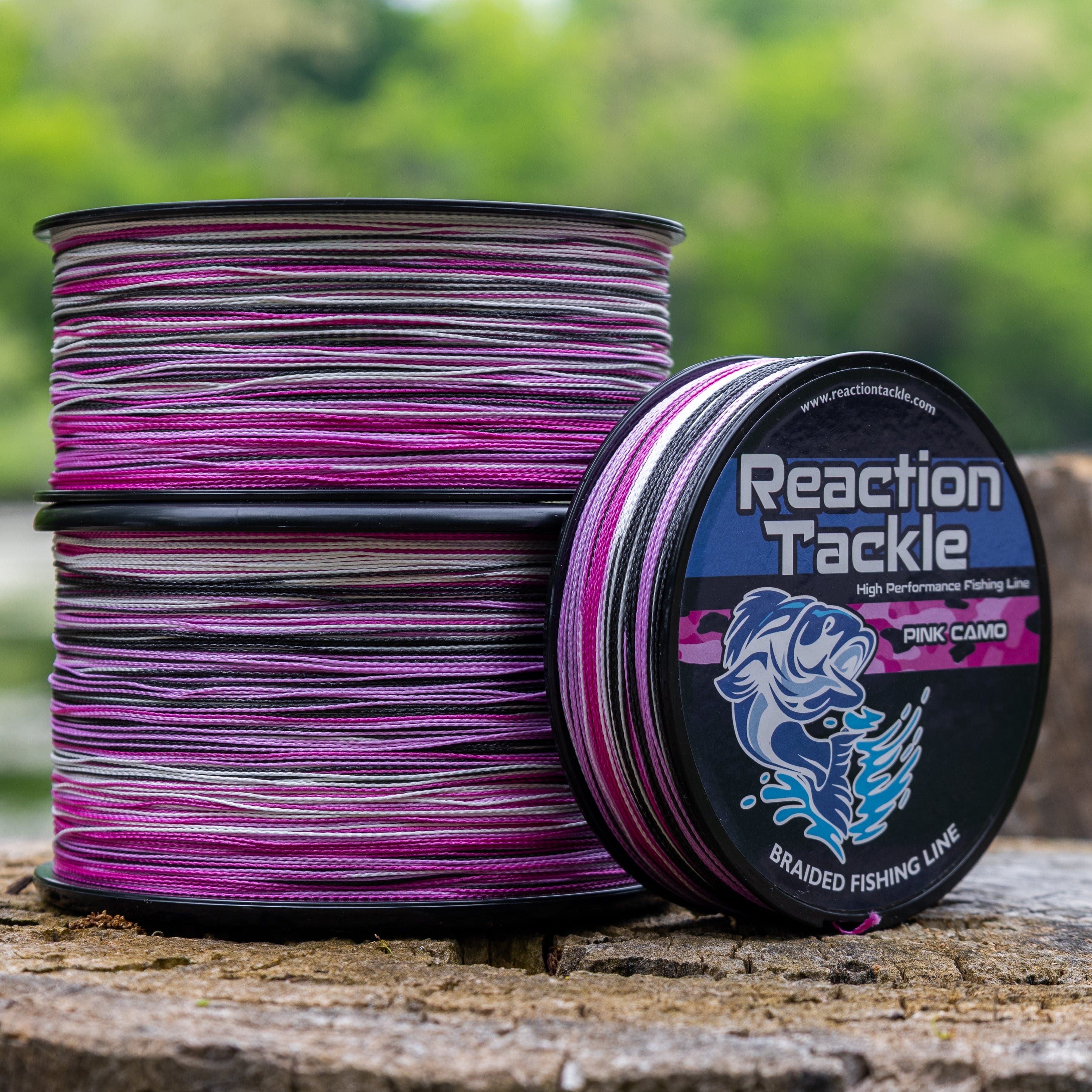 Reaction Tackle Braid Reaction Tackle Braided Fishing Line - Pink Camo