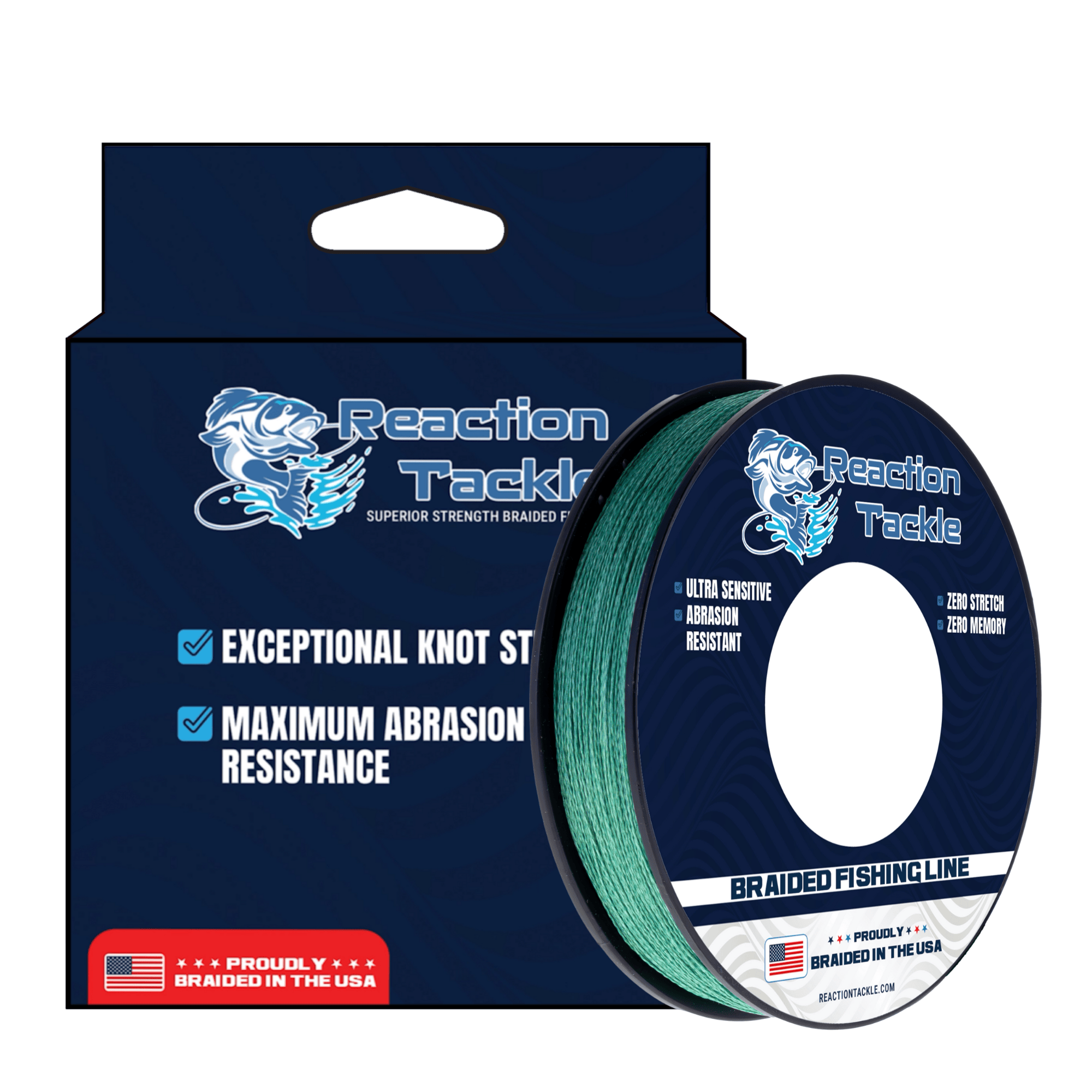 Reaction Tackle Braid Reaction Tackle BRAIDED IN THE USA Fishing Line - X4
