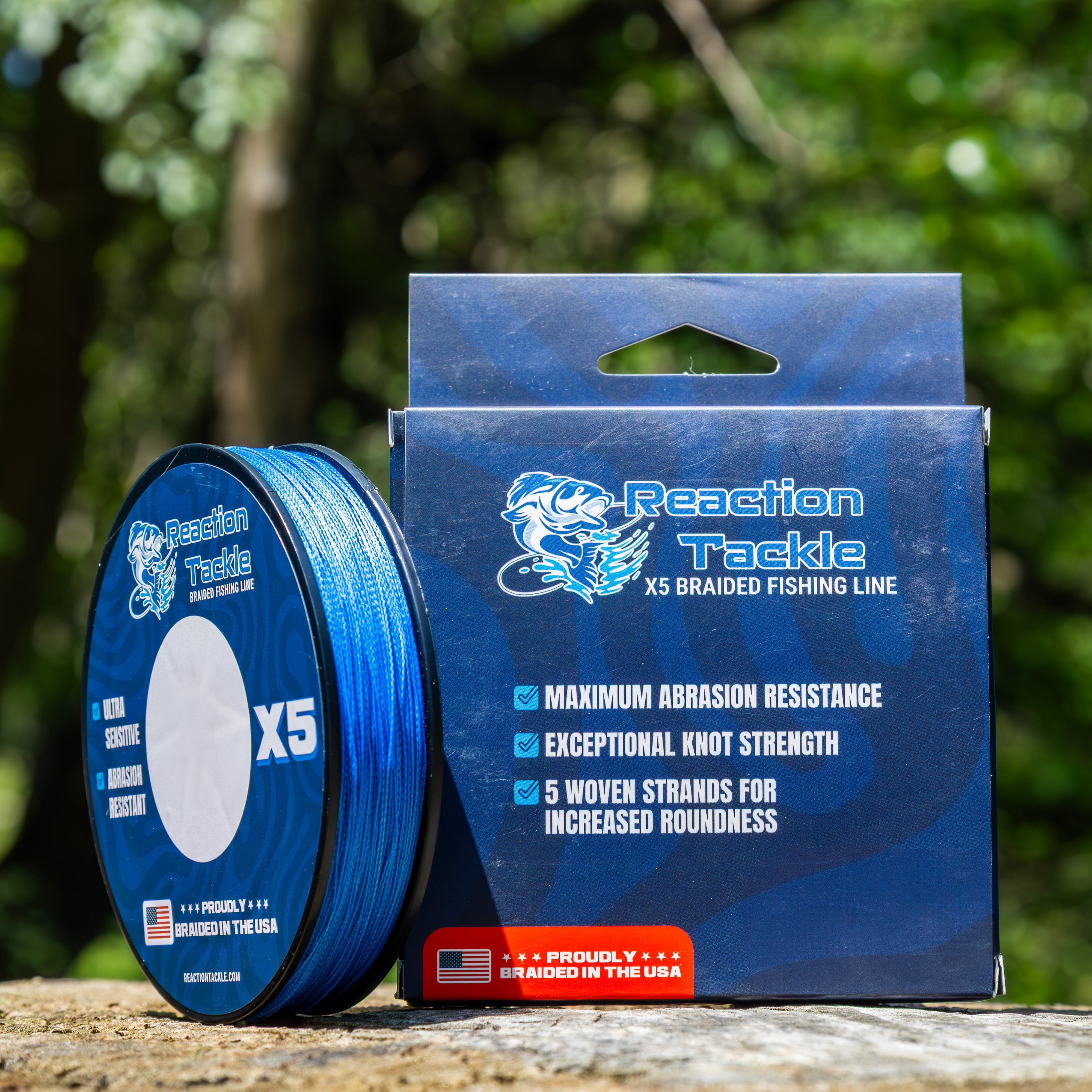 Reaction Tackle Braid Reaction Tackle BRAIDED IN THE USA Fishing Line- X5