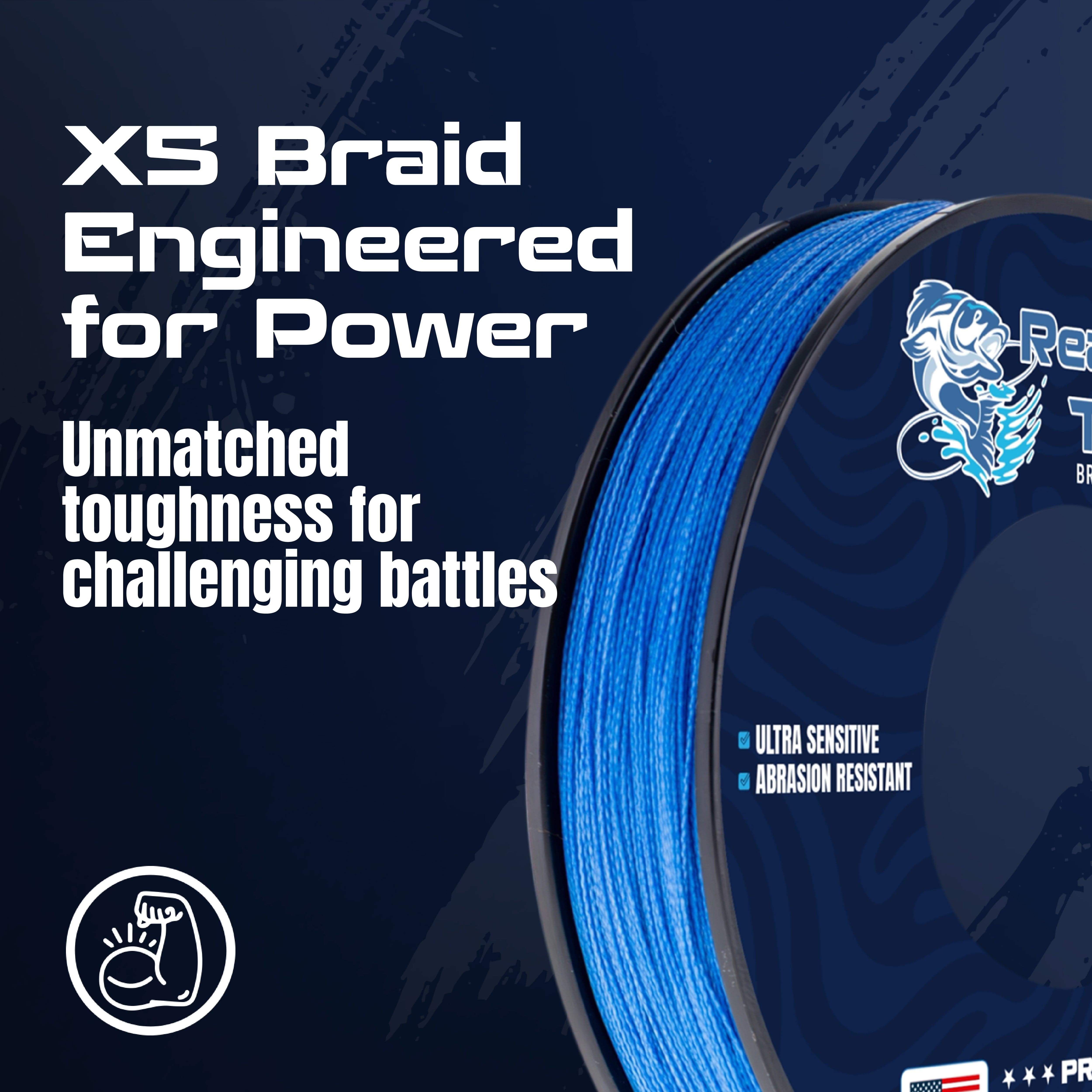 Reaction Tackle Braid Reaction Tackle BRAIDED IN THE USA Fishing Line- X5