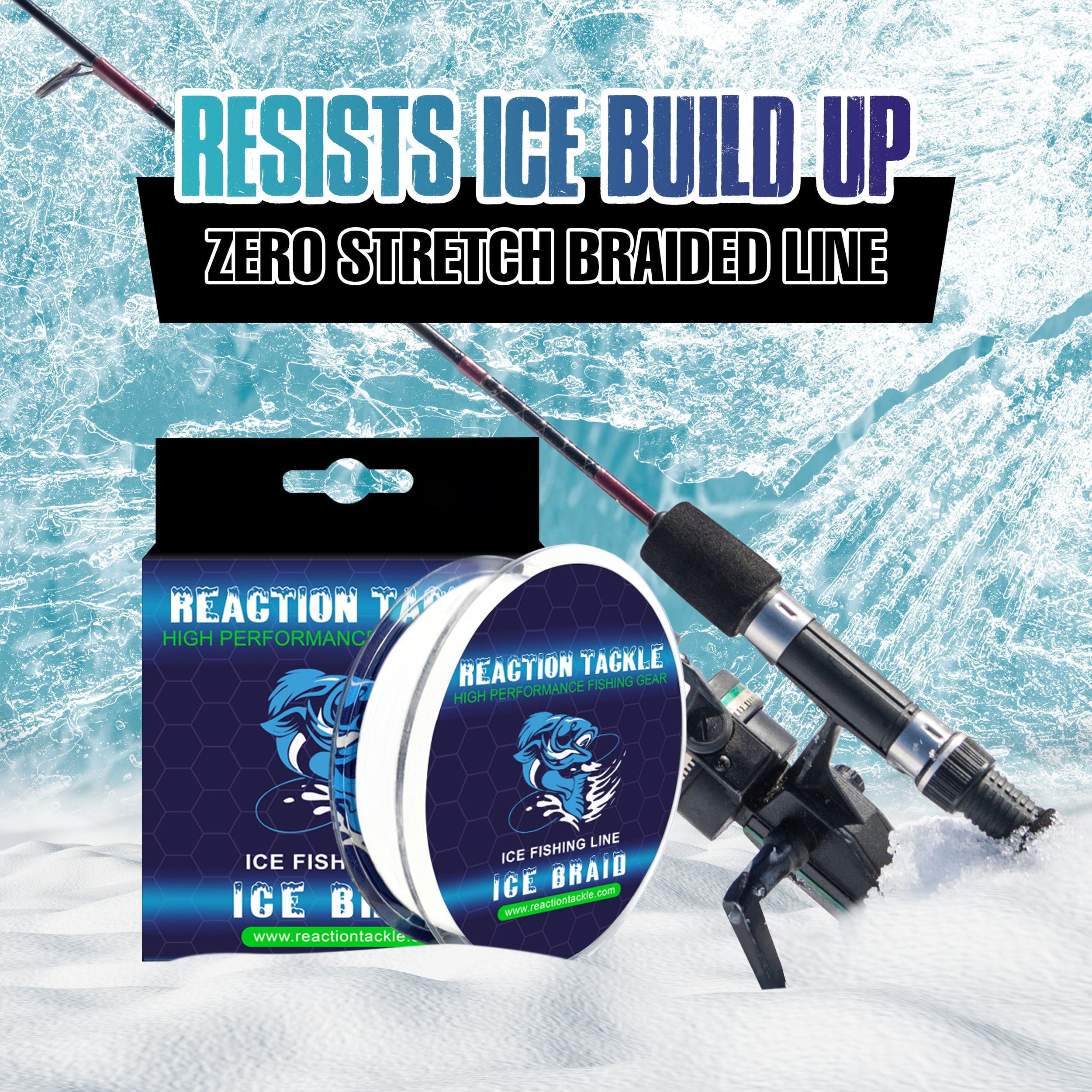 Reaction Tackle Braid Reaction Tackle Ice Fishing Braided line - 8 Strand