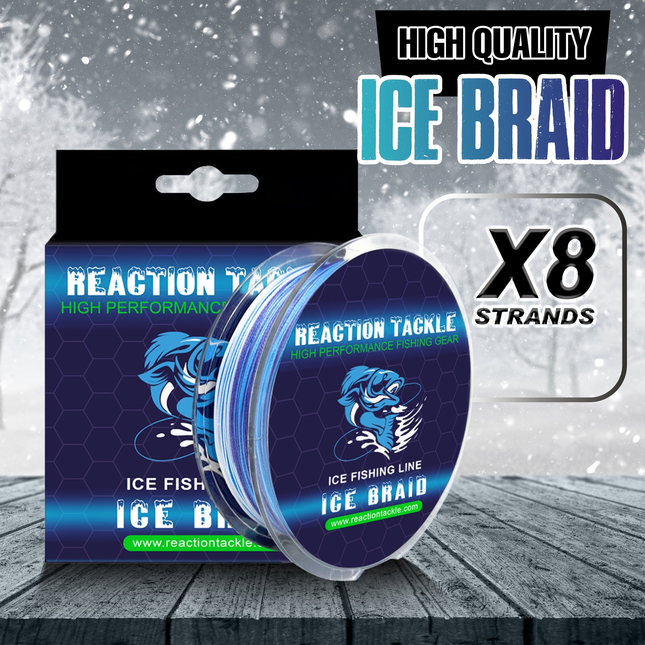 Reaction Tackle Braid Reaction Tackle Ice Fishing Braided line - 8 Strand
