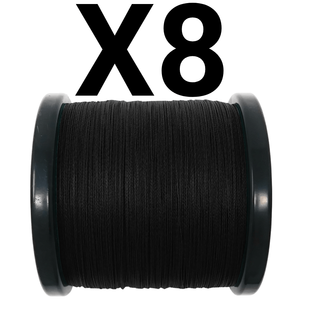 Reaction Tackle Braid Reaction Tackle X8 Braided Fishing Line - NO FADE Black 8 Strand