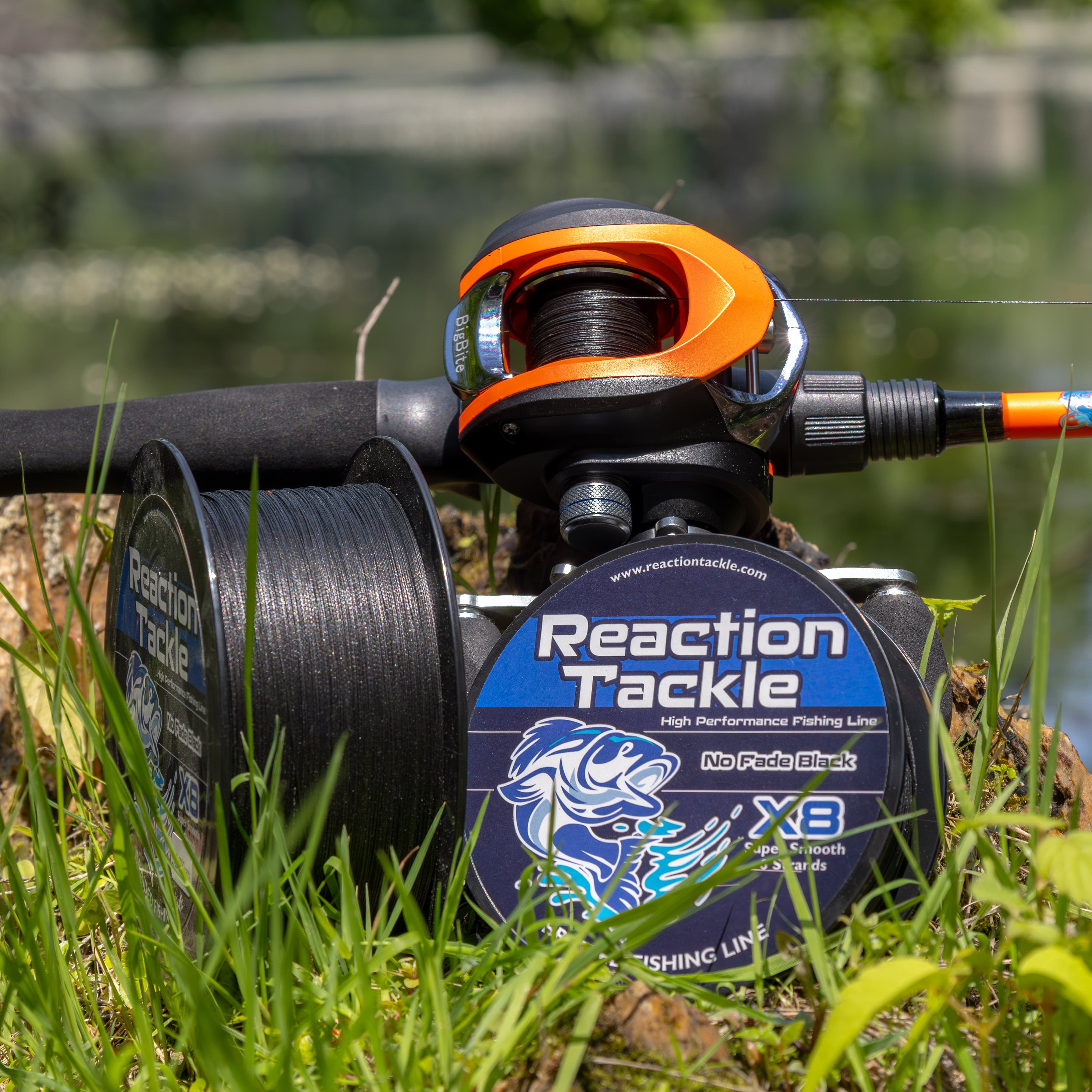 Reaction Tackle Braid Reaction Tackle X8 Braided Fishing Line - NO FADE Black 8 Strand