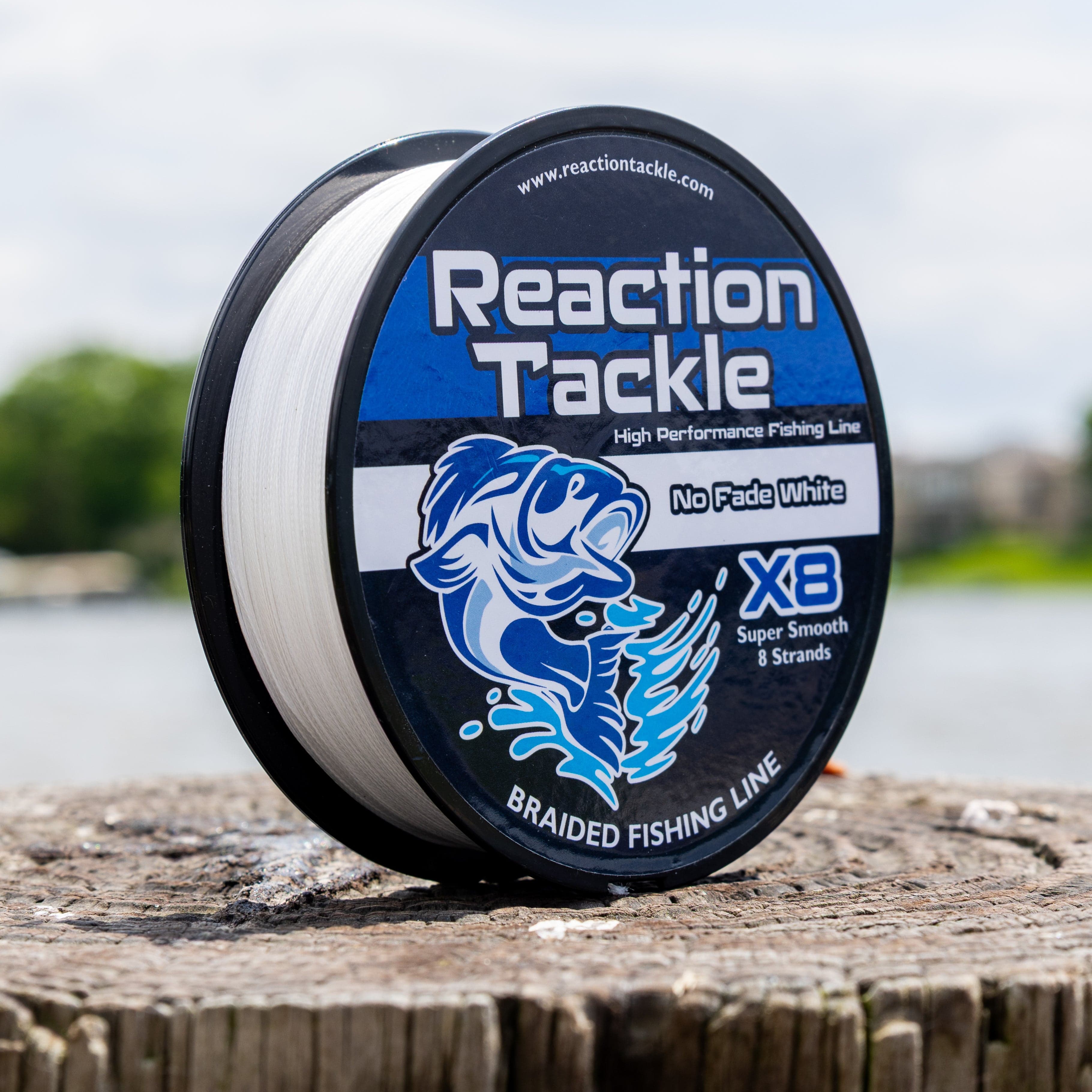 Reaction Tackle Braid Reaction Tackle X8 Braided Fishing Line - NO FADE White 8 Strand