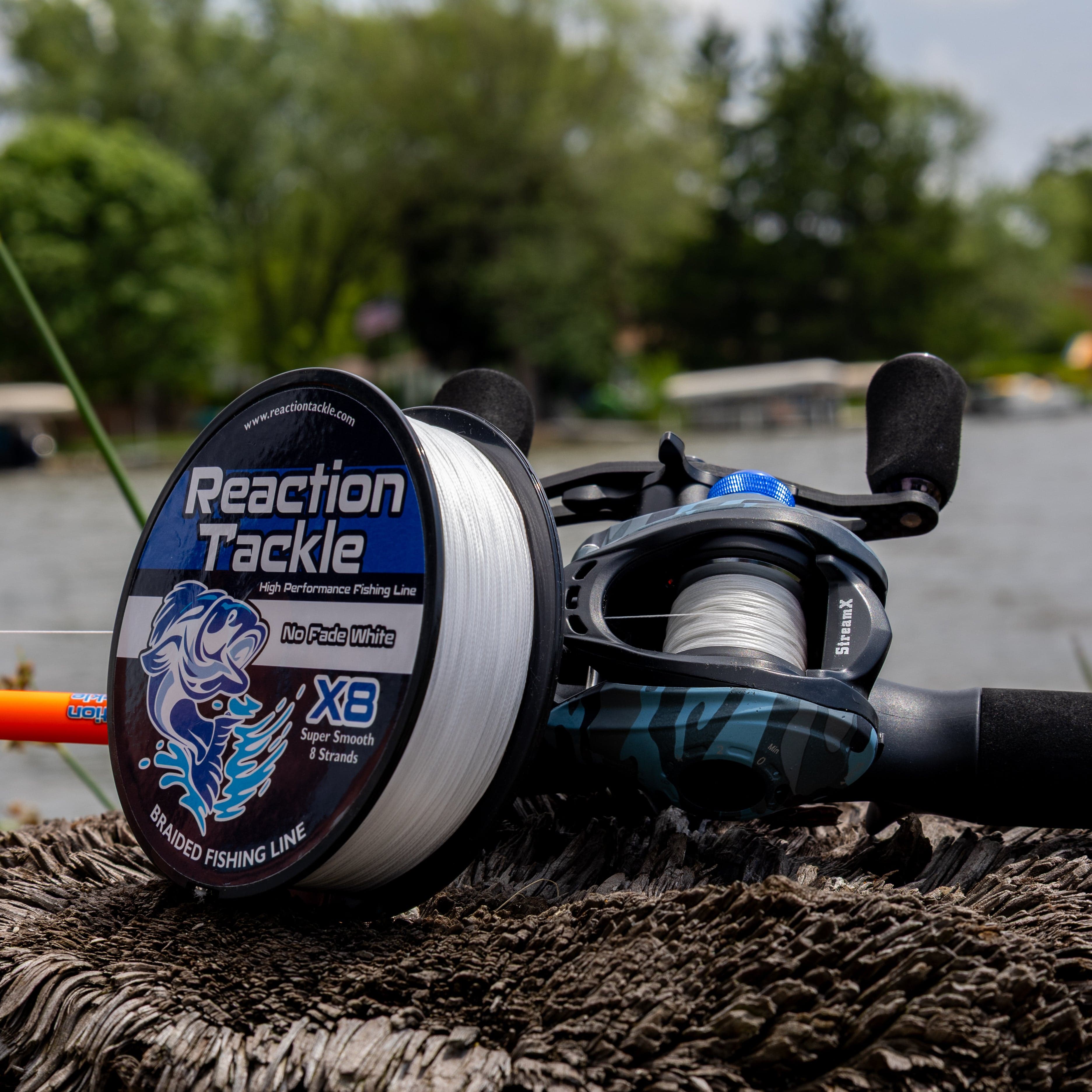 Reaction Tackle Braid Reaction Tackle X8 Braided Fishing Line - NO FADE White 8 Strand