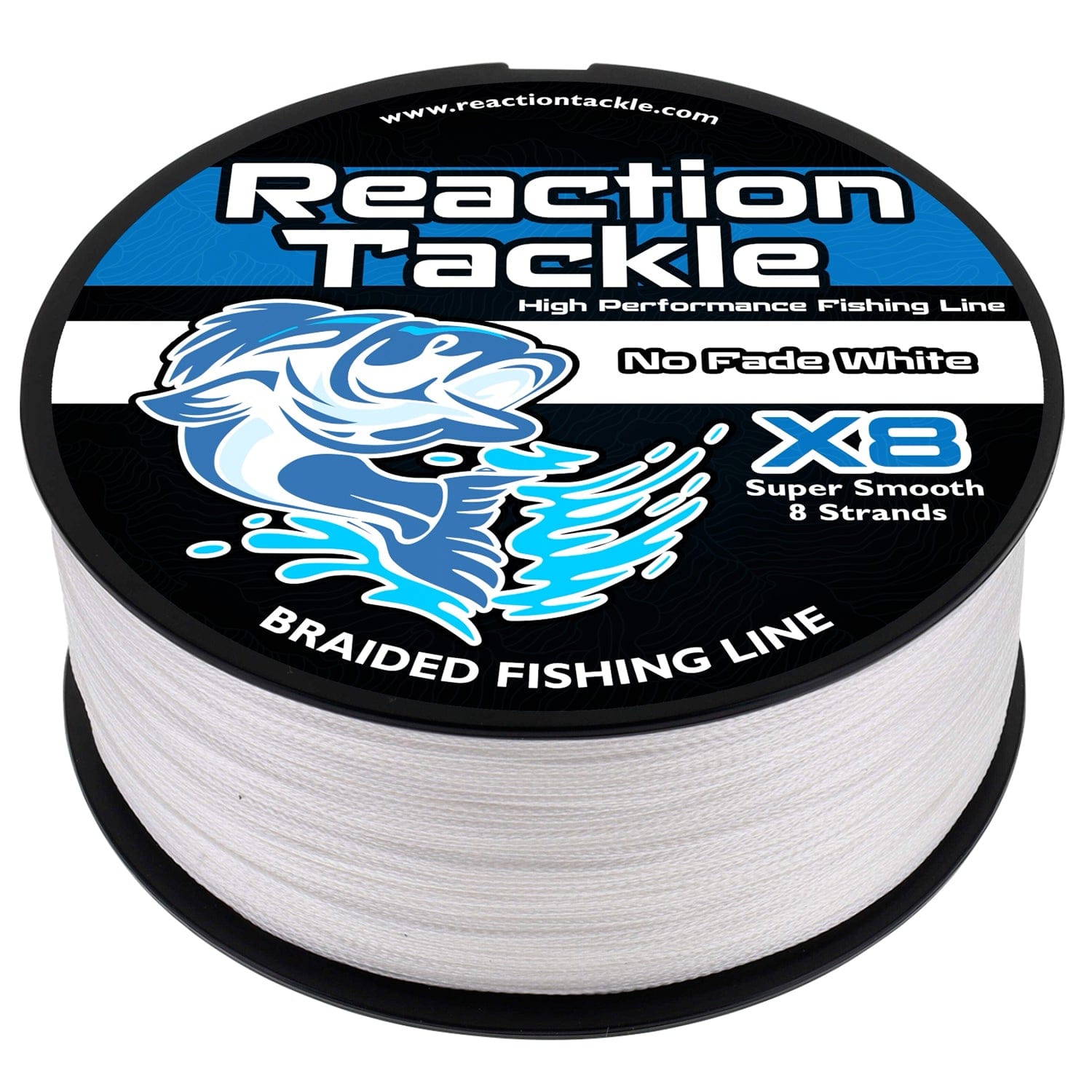 Reaction Tackle Braid Reaction Tackle X8 Braided Fishing Line - NO FADE White 8 Strand