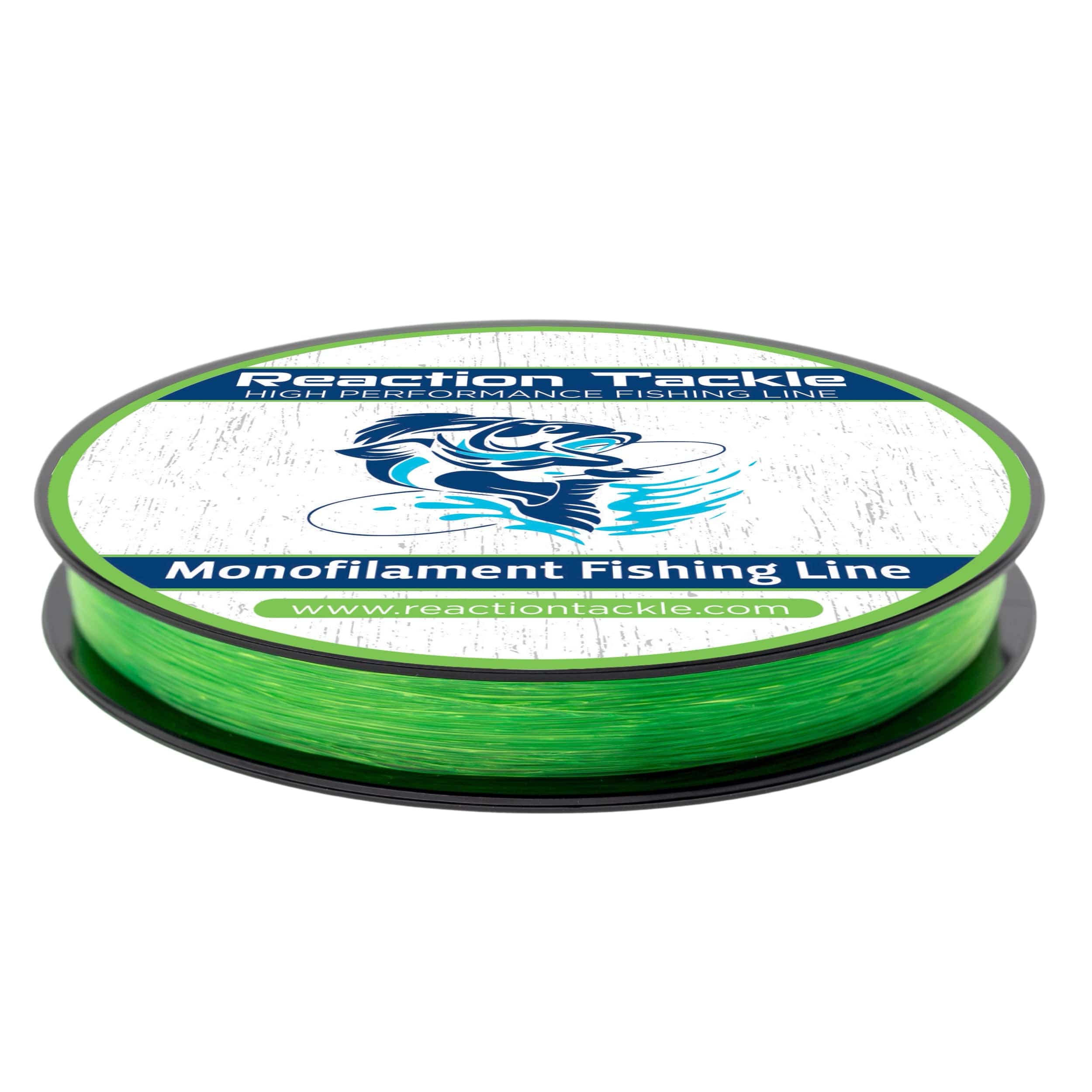Reaction Tackle Monofilament Hi Vis Green / 4LB Reaction Tackle Nylon Monofilament Fishing Line 350-yard Spools