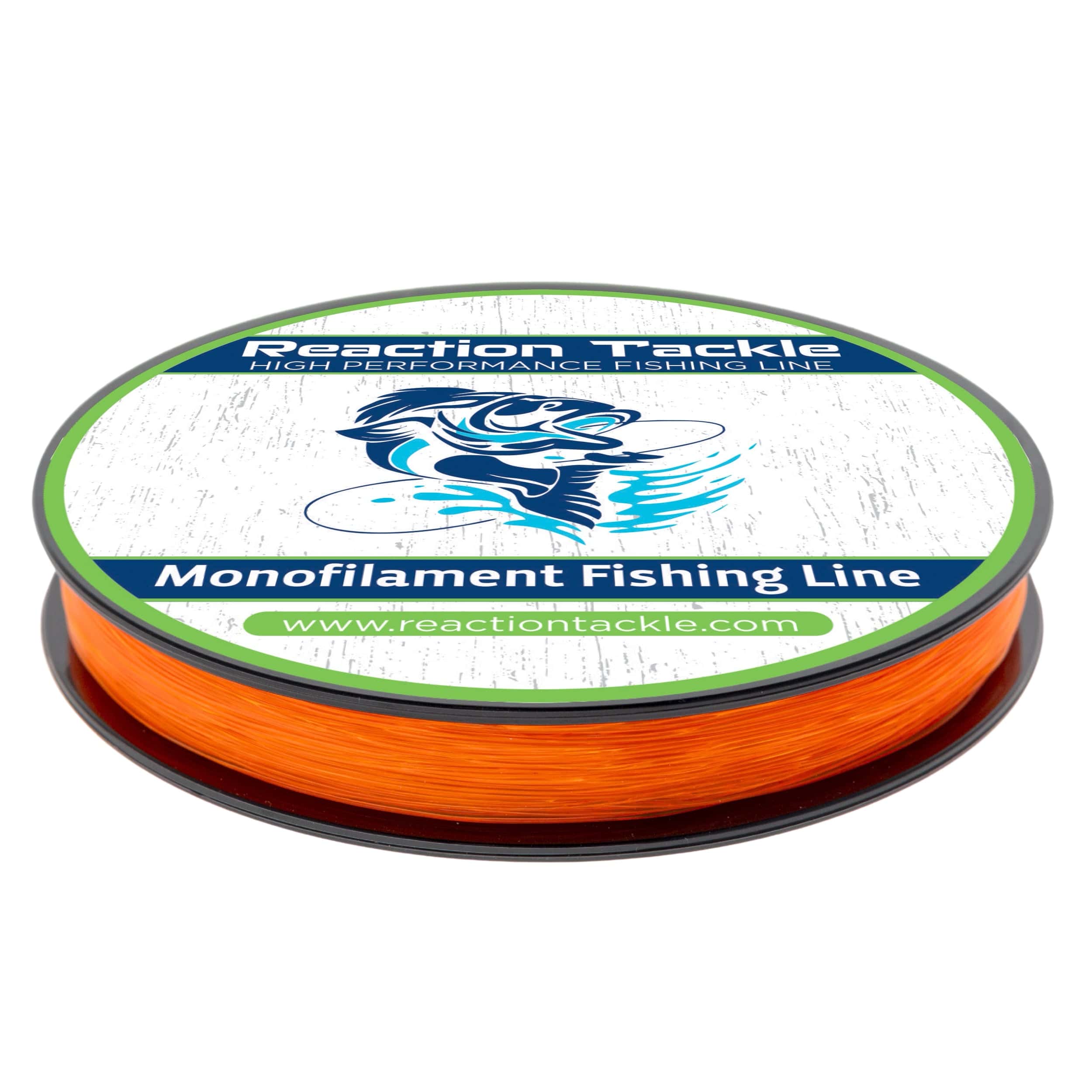 Reaction Tackle Monofilament Hi Vis Orange / 4LB Reaction Tackle Nylon Monofilament Fishing Line 350-yard Spools