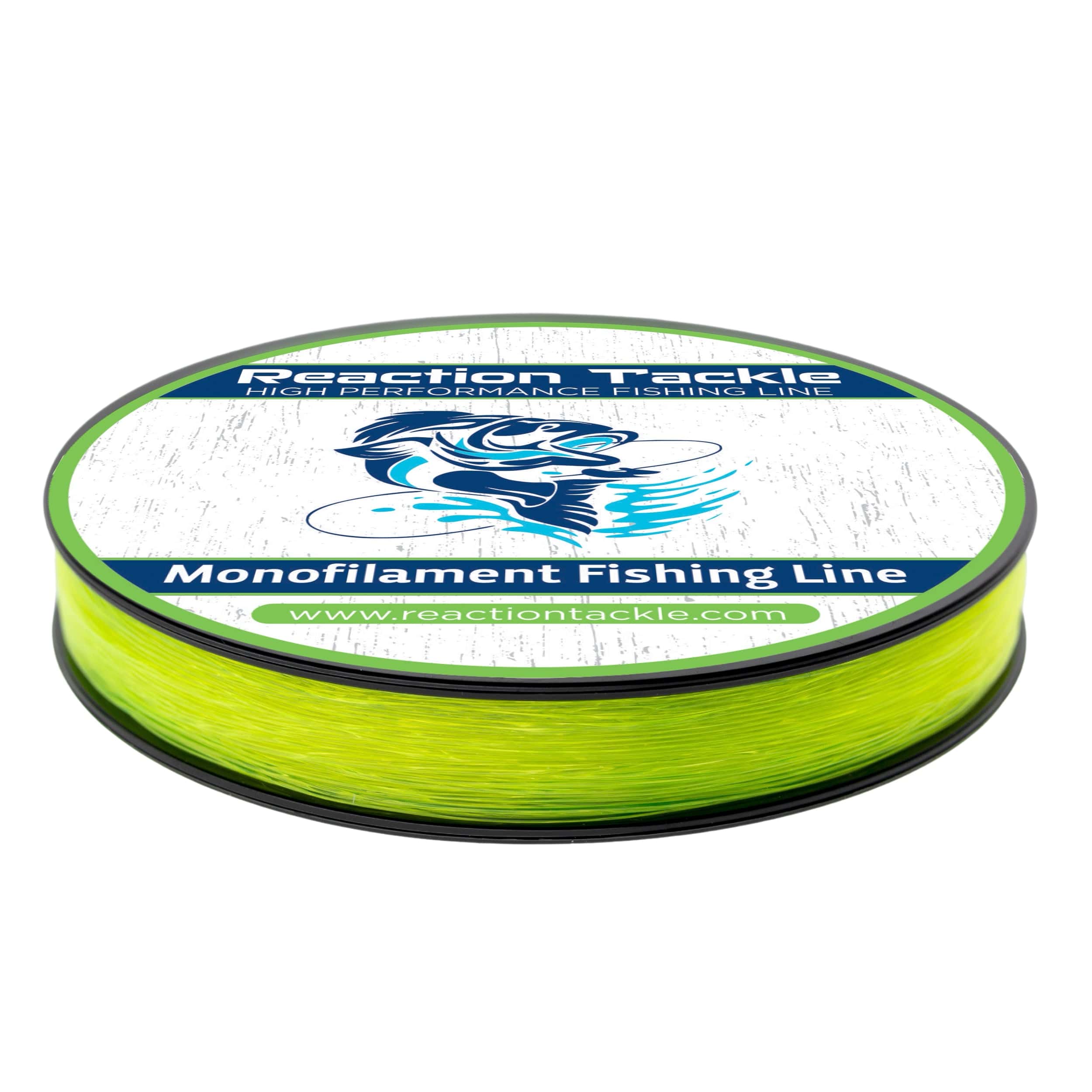 Reaction Tackle Monofilament Hi Vis Yellow / 4LB Reaction Tackle Nylon Monofilament Fishing Line 350-yard Spools
