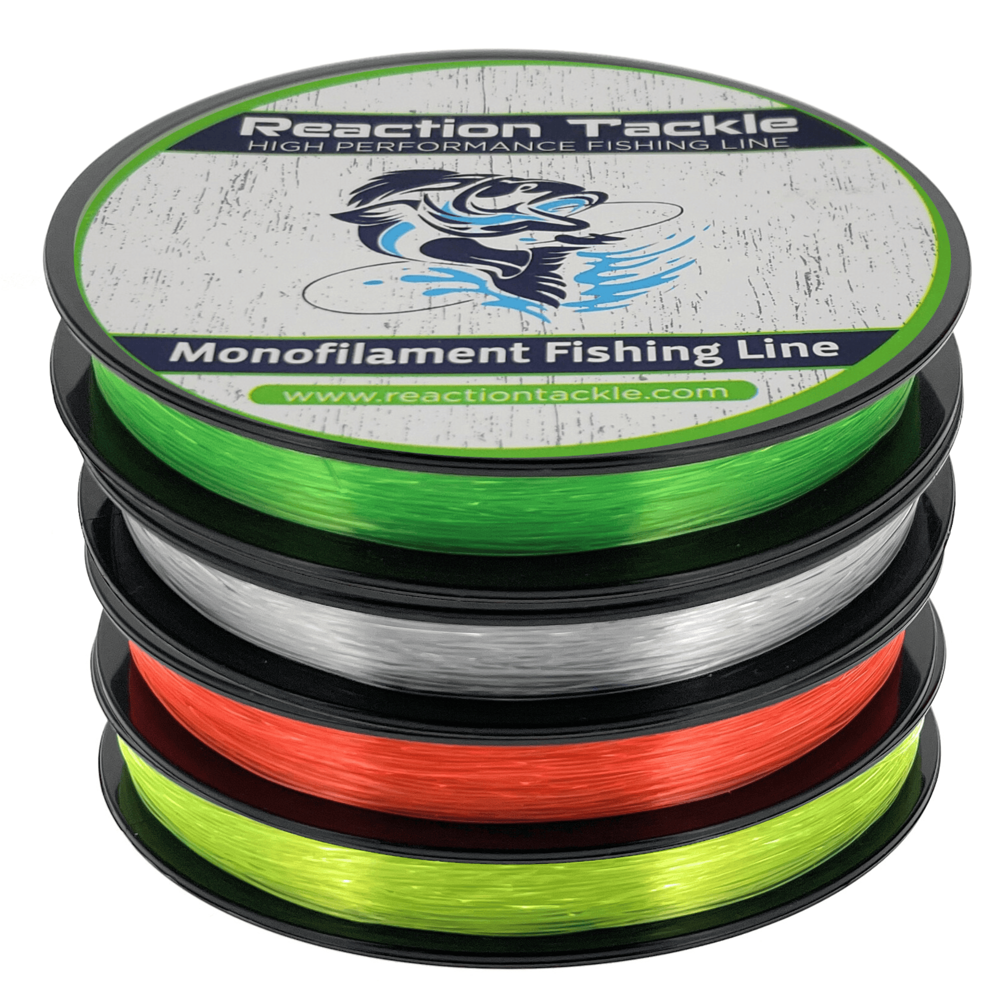 Reaction Tackle Monofilament Reaction Tackle Nylon Monofilament Fishing Line 350-yard Spools