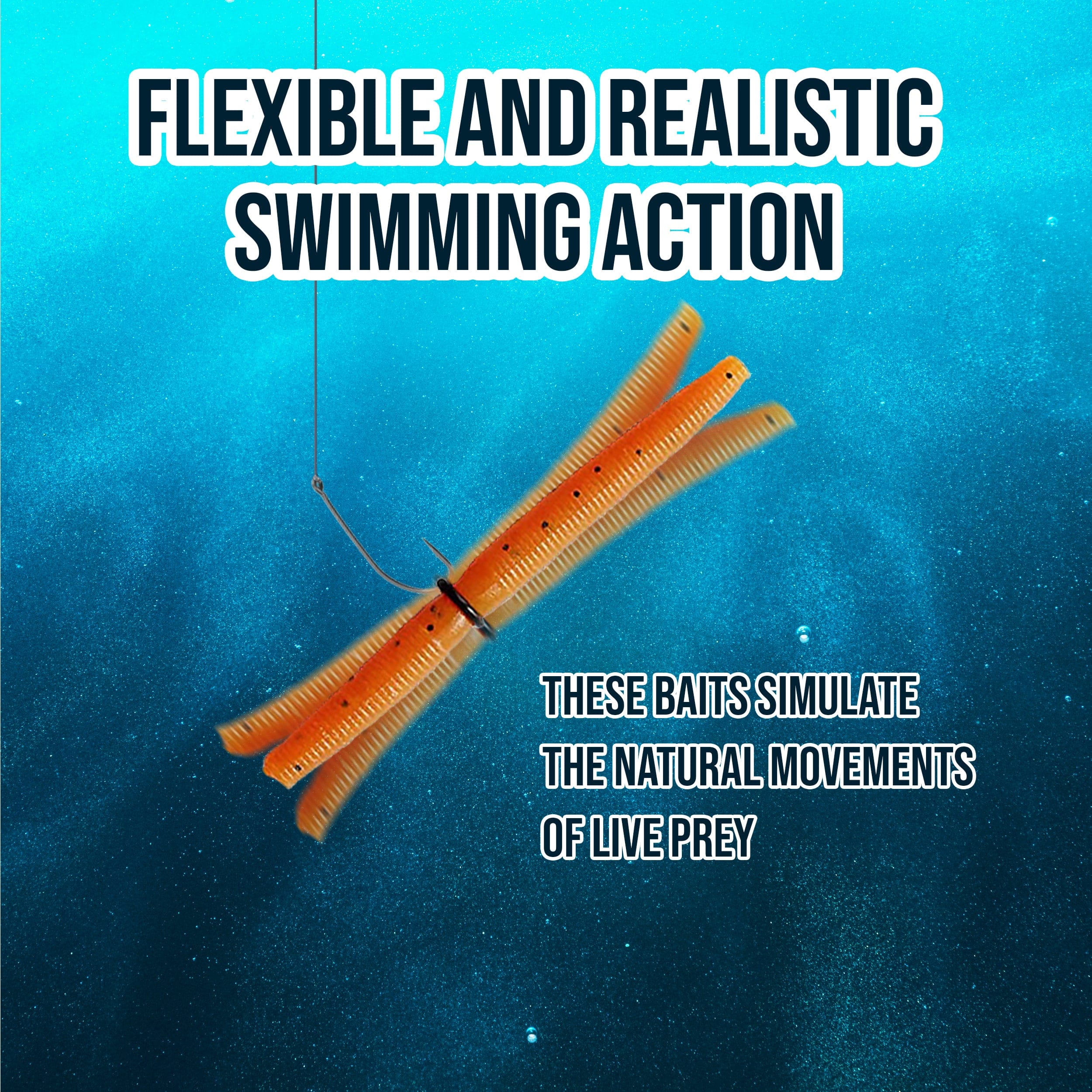 Reaction Tackle Soft Plastic Baits Reaction Tackle Soft Plastic Wacky Worms 5.5in - 24 Pack