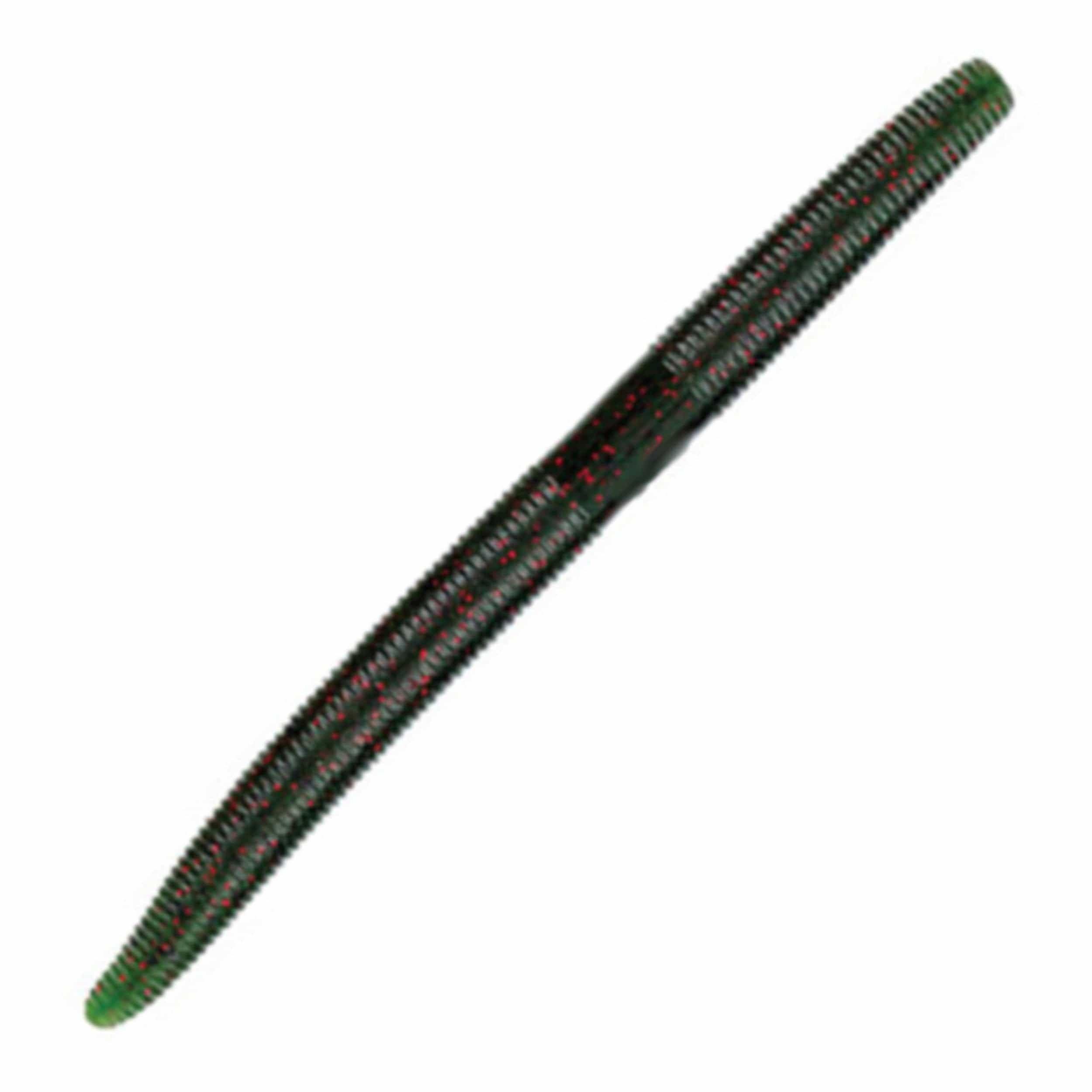 Reaction Tackle Soft Plastic Baits Watermelon Red Flake Reaction Tackle Soft Plastic Wacky Worms 5.5in - 24 Pack