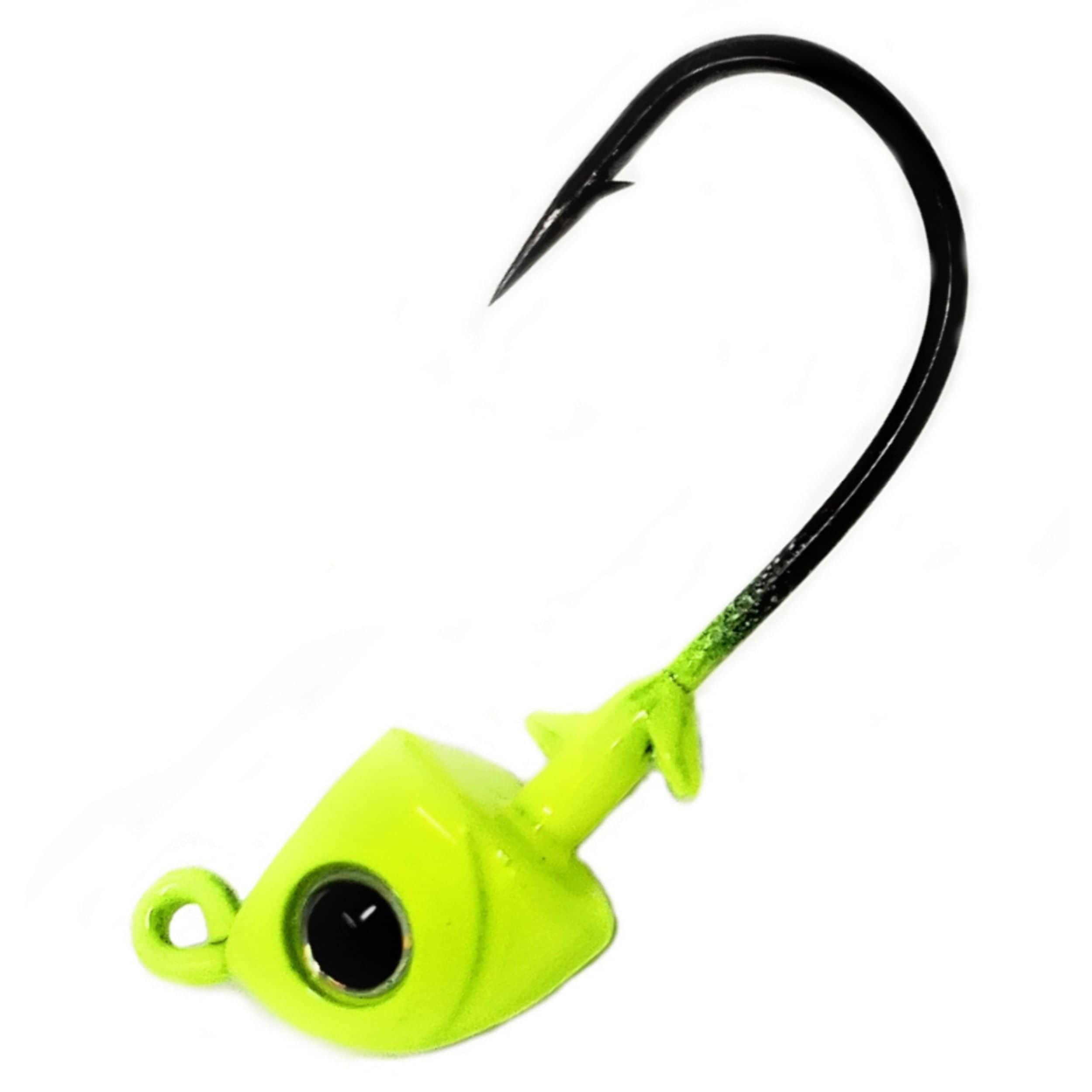 Reaction Tackle Tungsten Fishing Jigs Chartreuse / 1/8 oz (5-Pack) Reaction Tackle Tungsten Swimbait Jig Heads (5-Pack)