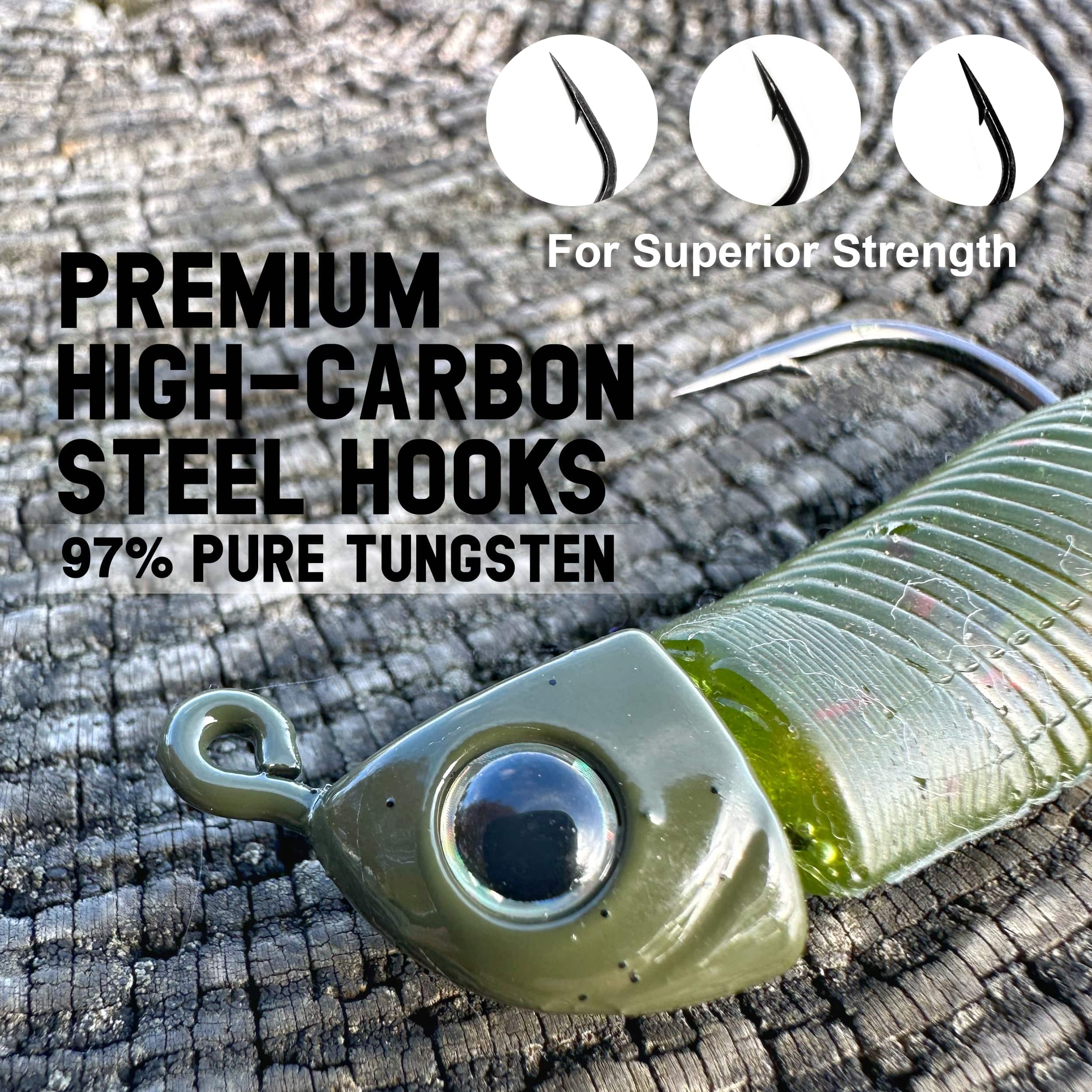 Reaction Tackle Tungsten Fishing Jigs Reaction Tackle Tungsten Swimbait Jig Heads (5-Pack)
