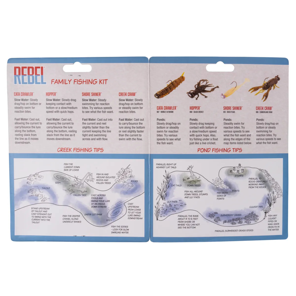 Rebel Baits Rebel Pond and Creek Family Fishing Kit