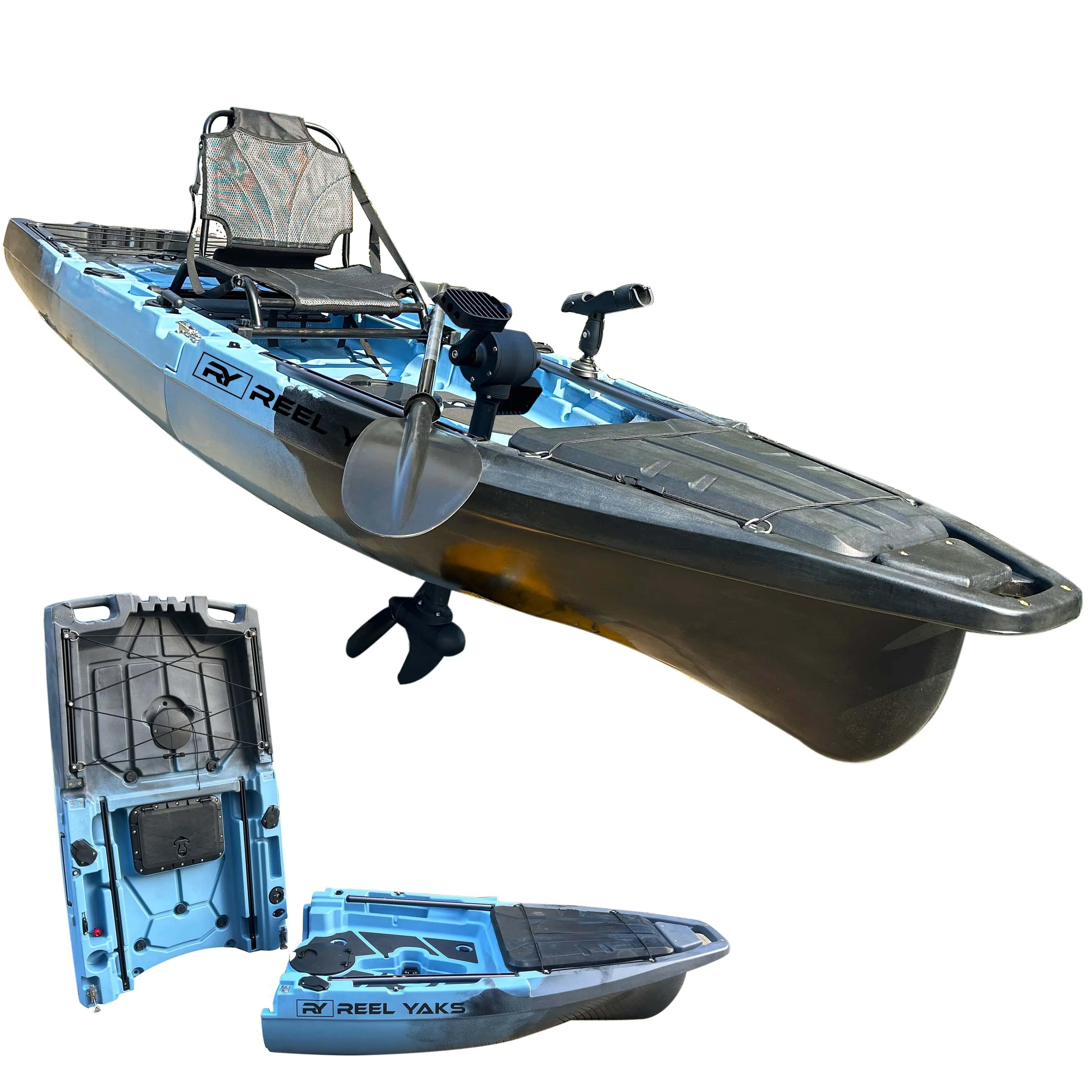 ReelYaks Kayaks Blue Gray / in 1 - 2 weeks / Standard Recon 10ft Propeller Drive Modular Fishing Kayak