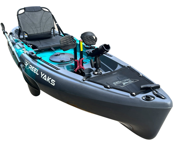 inflatable pedal kayaks 9.5ft Modular Fishing Kayak – Lightweight, Stable & Adventure Ready Cyan Gray / in 1
