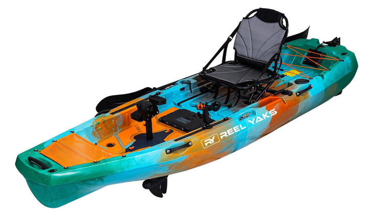 ReelYaks Kayaks Sunrise / in 1 - 2 weeks / Standard Seat 10ft Radar Modular Propeller Drive Pedal Fishing Kayak | 430lbs Capacity | 2 Piece