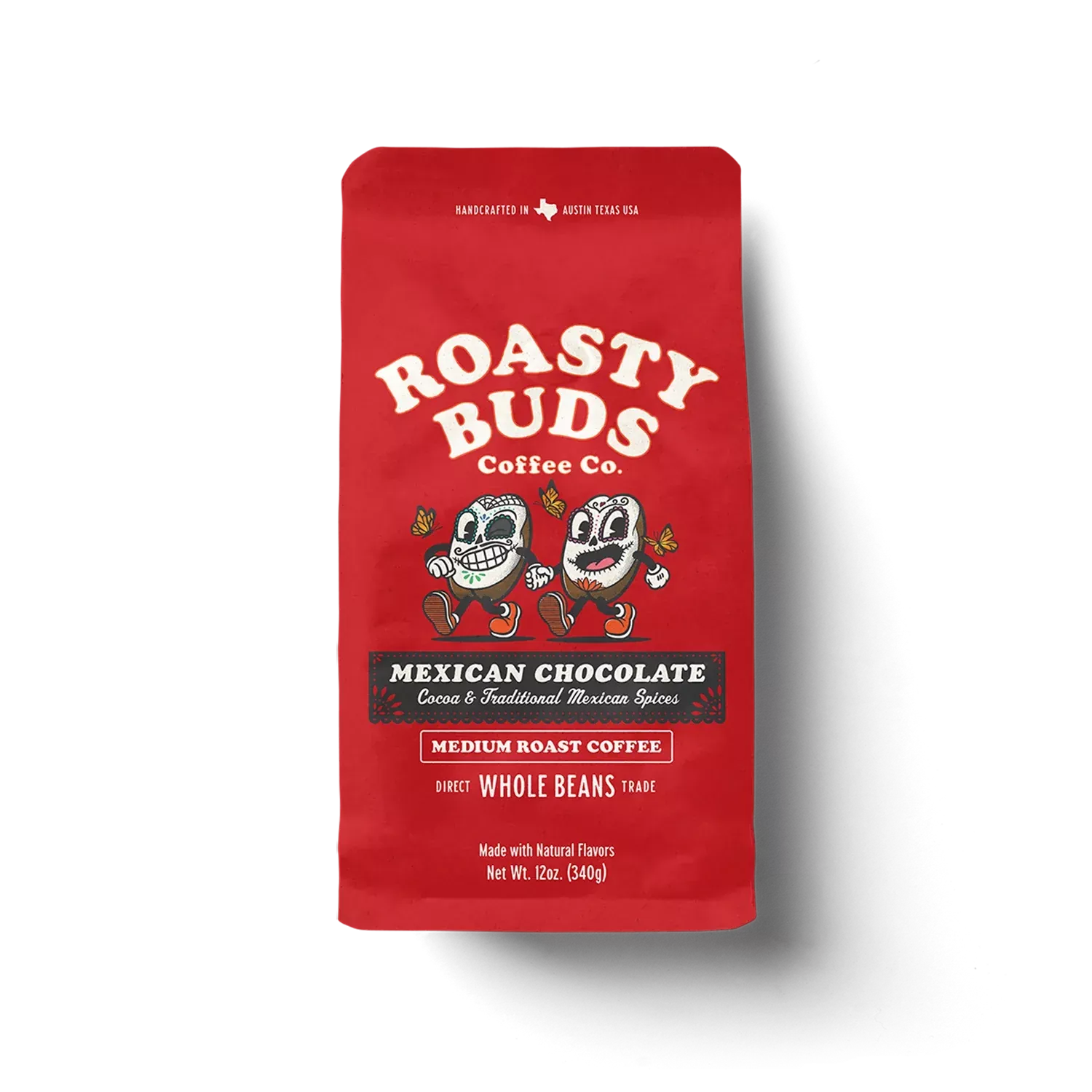 Roasty Buds Coffee 1 Bag / Ground Mexican Chocolate