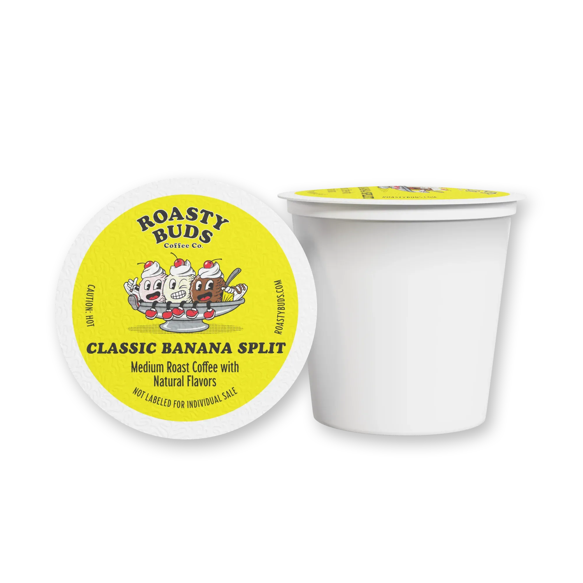 Roasty Buds Coffee 12 Pods Classic Banana Split Coffee Pods