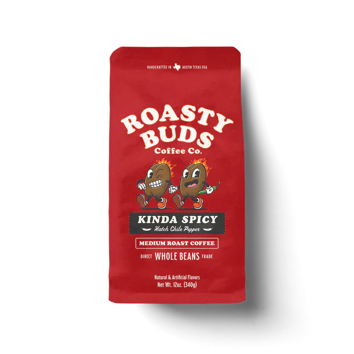 Roasty Buds Coffee Kinda Spicy (Hatch) Whole Bean Wholesale Coffee: Whole & Ground 5lb