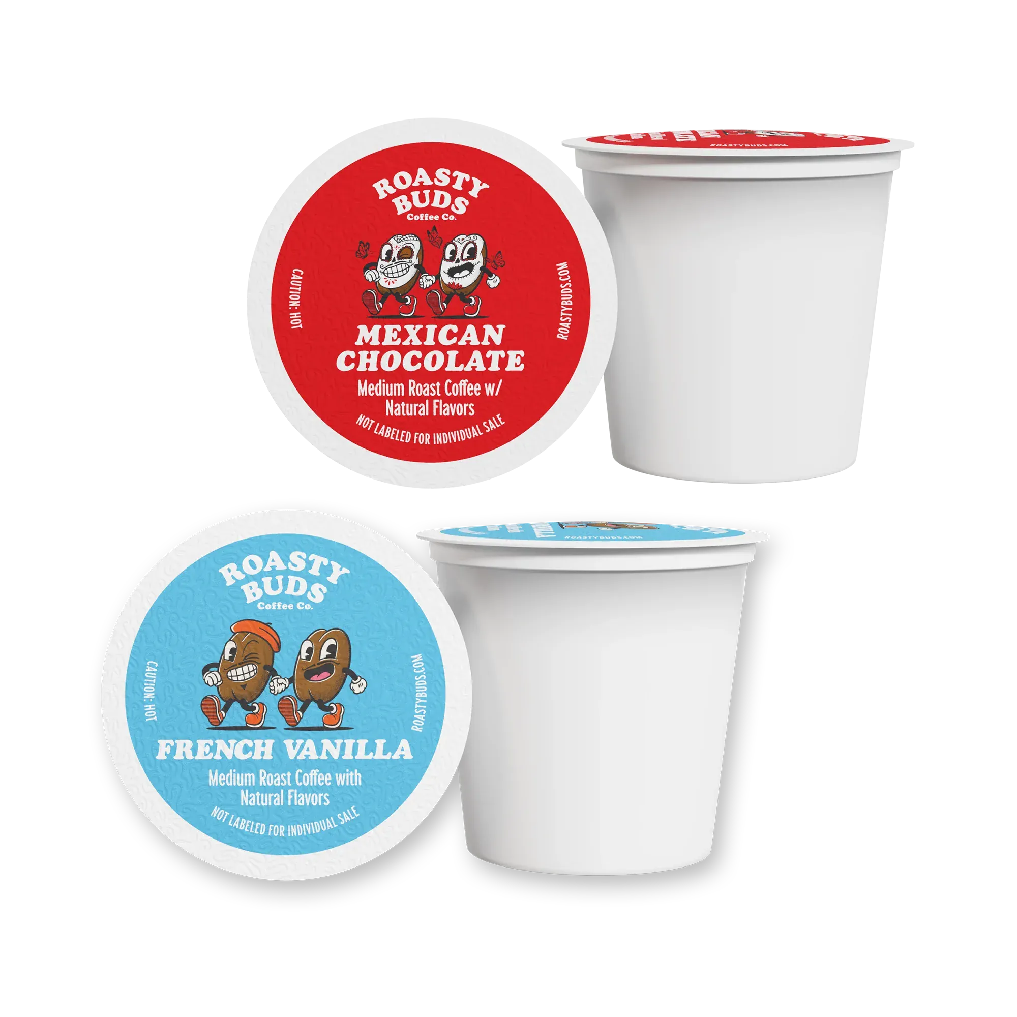Roasty Buds Coffee Mexi Choco & French Vanilla Coffee Pods