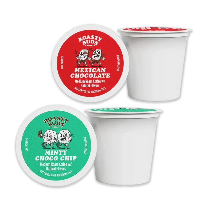 Roasty Buds Coffee Mexi Choco & Minty Choco Chip Coffee Pods
