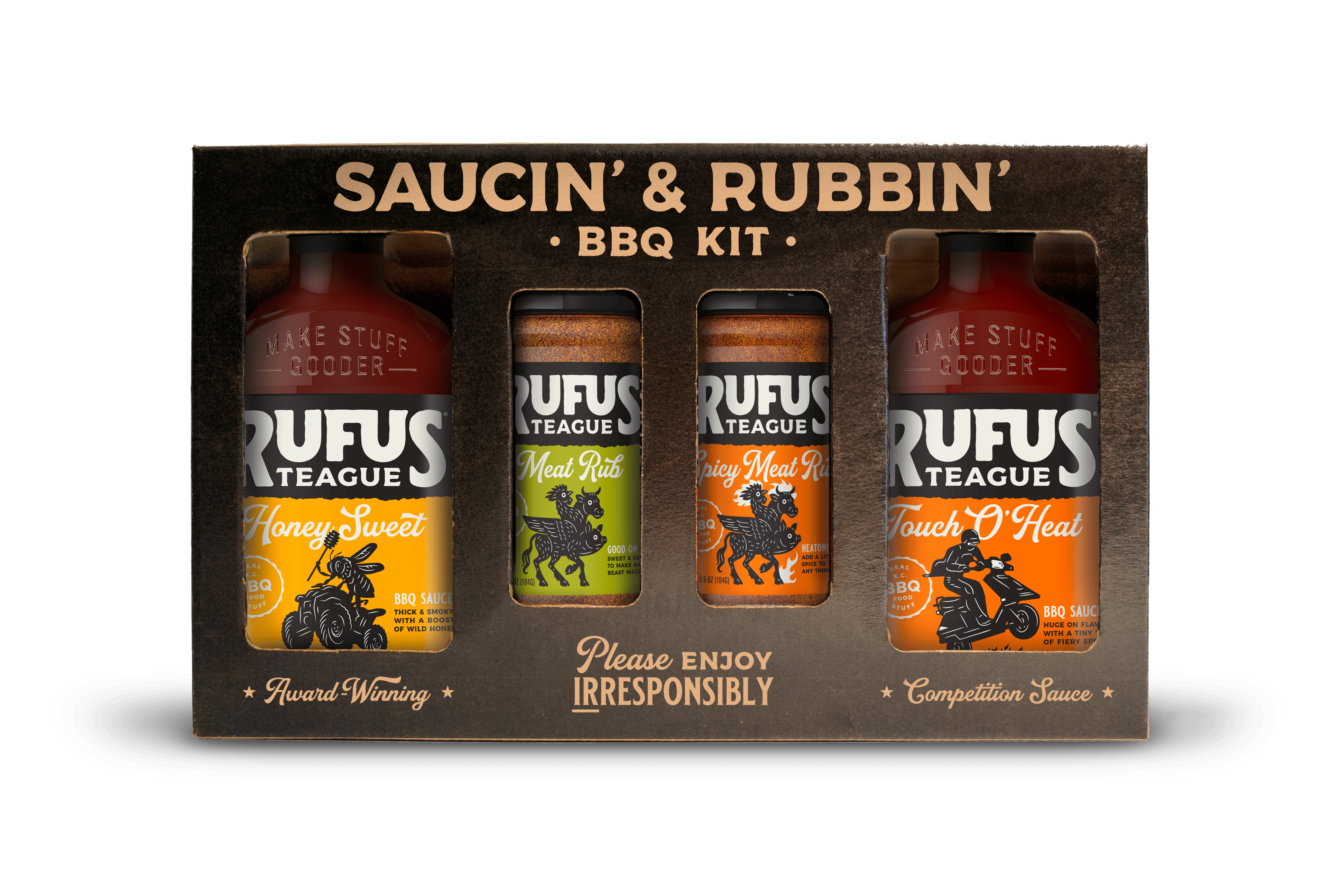 Rufus Teague BBQ Rubs & Seasonings SAUCIN' & RUBBIN' KIT