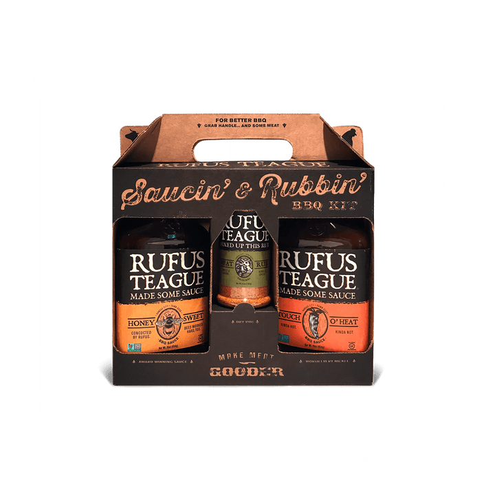 Rufus Teague BBQ Rubs | Spices | Sauces 3 PACK GIFT TOTE