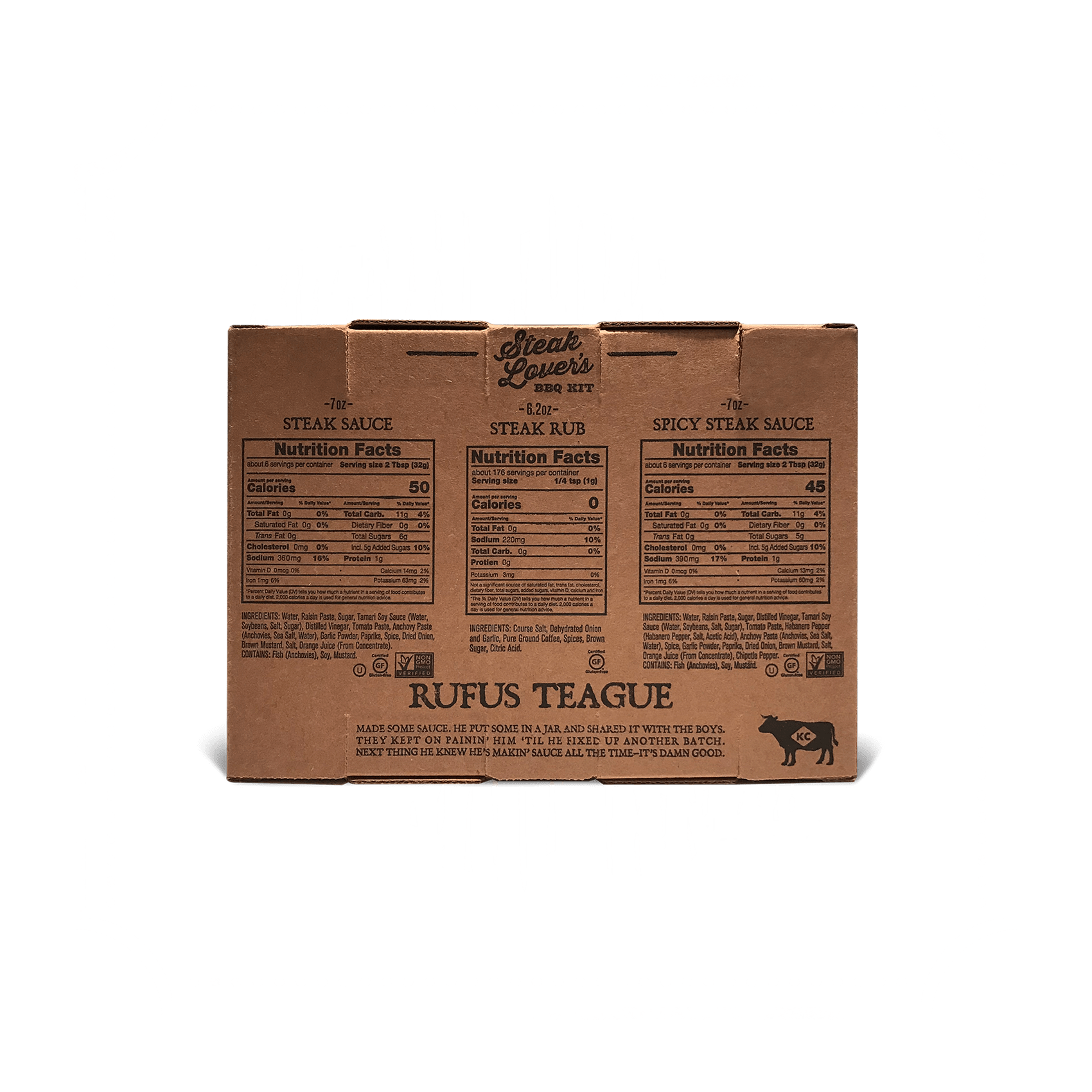 Rufus Teague BBQ Rubs | Spices | Sauces STEAK LOVER'S KIT