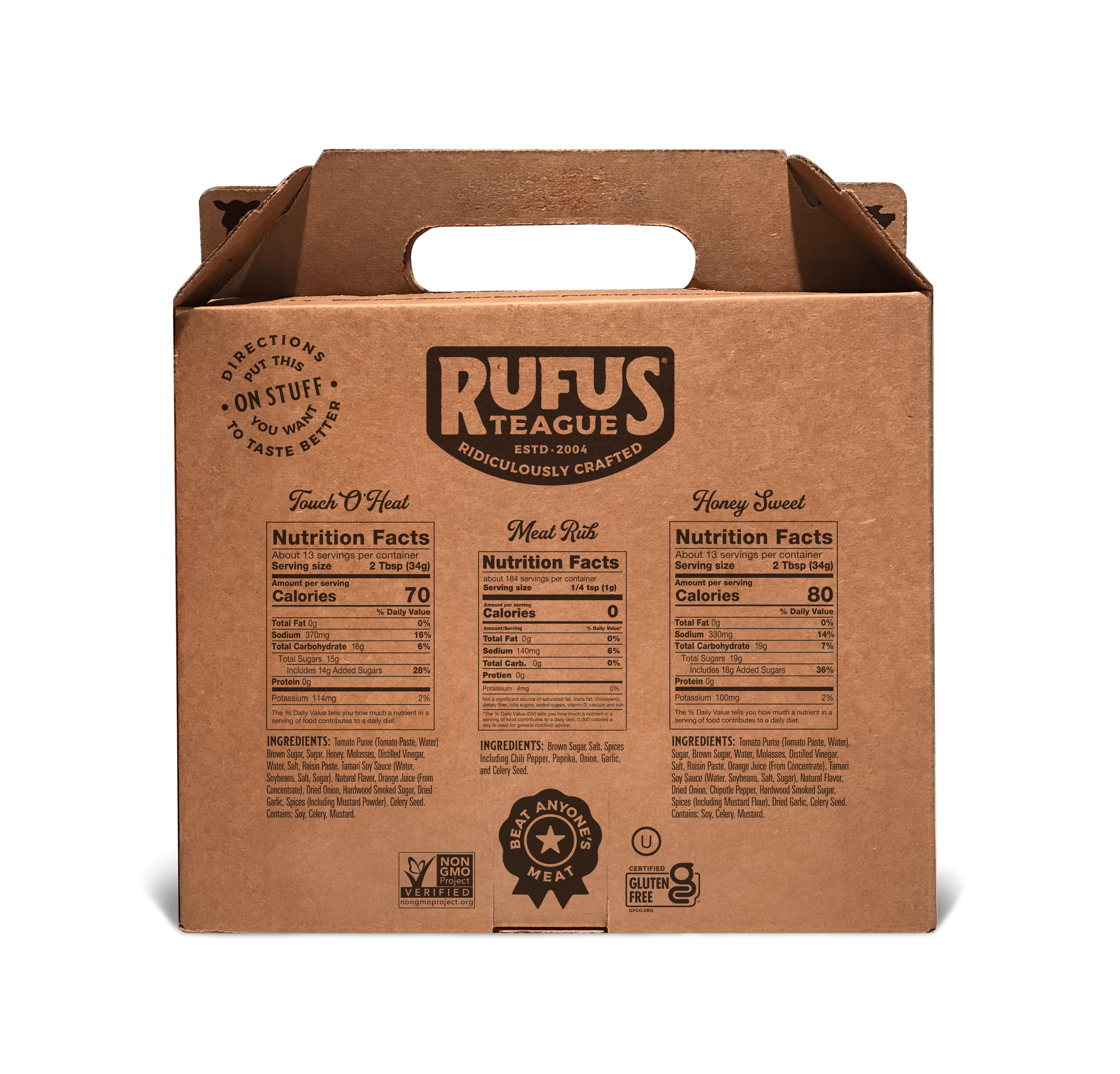 Rufus Teague BBQ Sauce 3 PACK GIFT TOTE