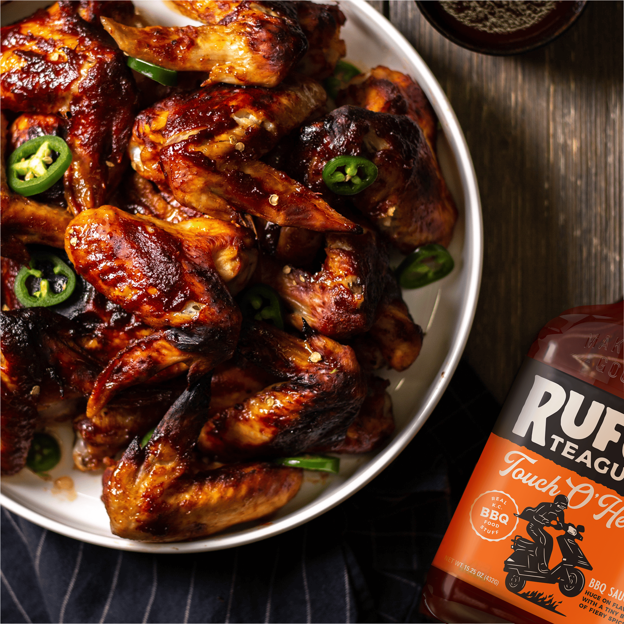 Rufus Teague BBQ Sauce TOUCH O' HEAT BBQ SAUCE