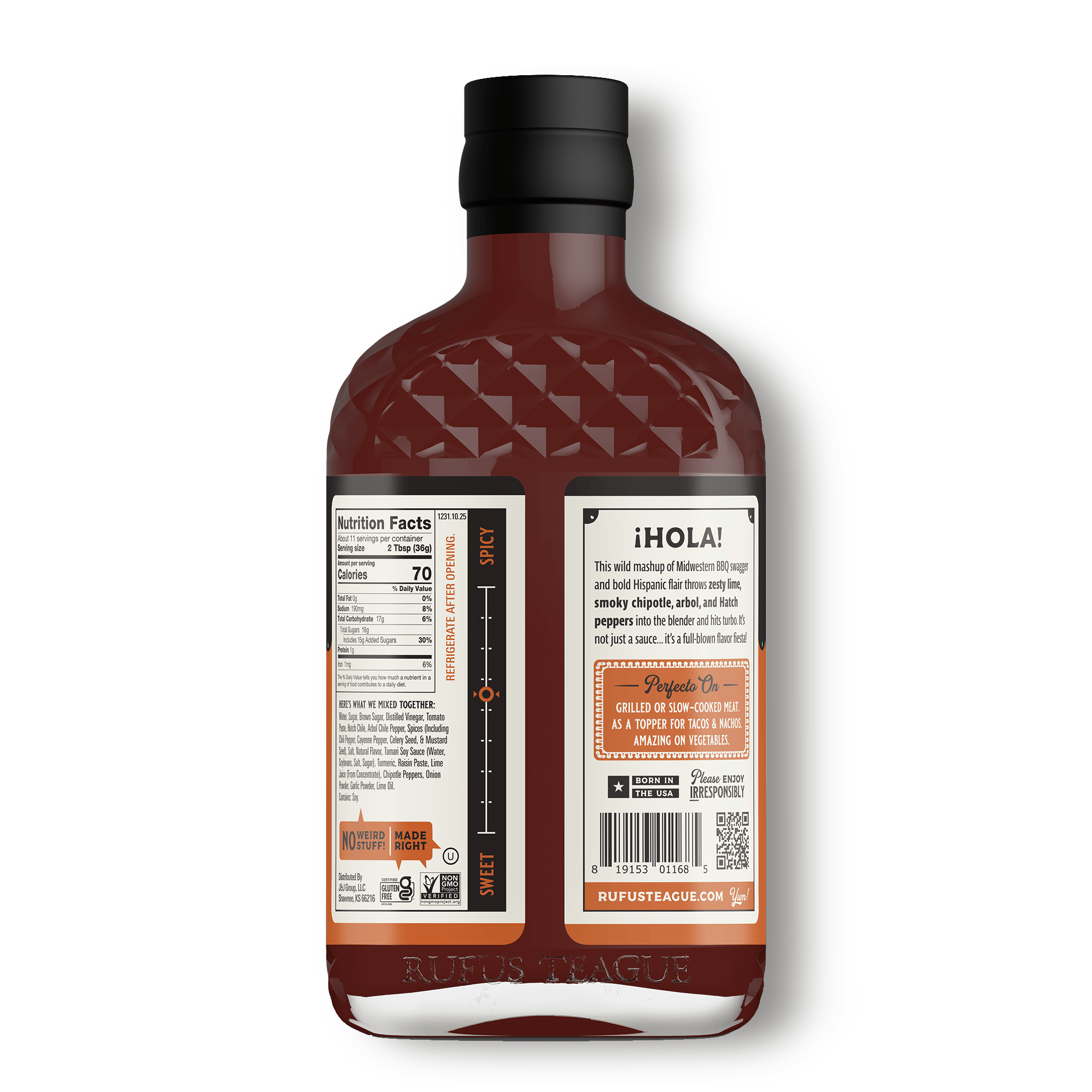 Rufus Teague BBQ Sauce TRES CHILES PICA DULCE BBQ SAUCE