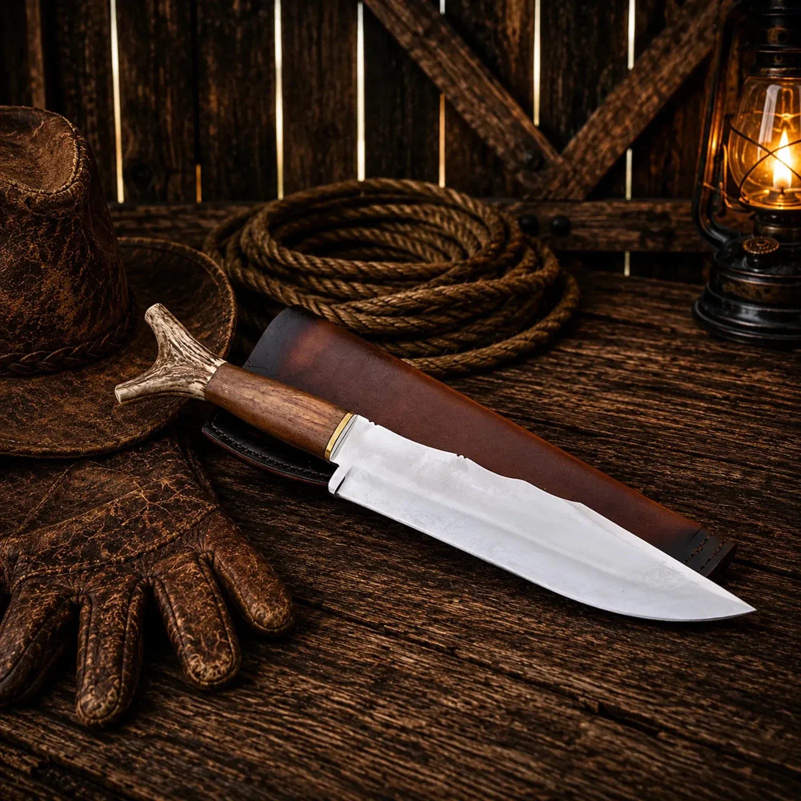 SHAM KNIVES Bowie knife Bowie Knife Handmade | Frontier Inspired Antler Handle