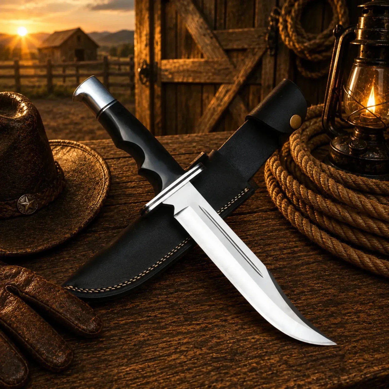 SHAM KNIVES Bowie knife Scream Hunting Knife Replica – Real Stainless Steel Blade