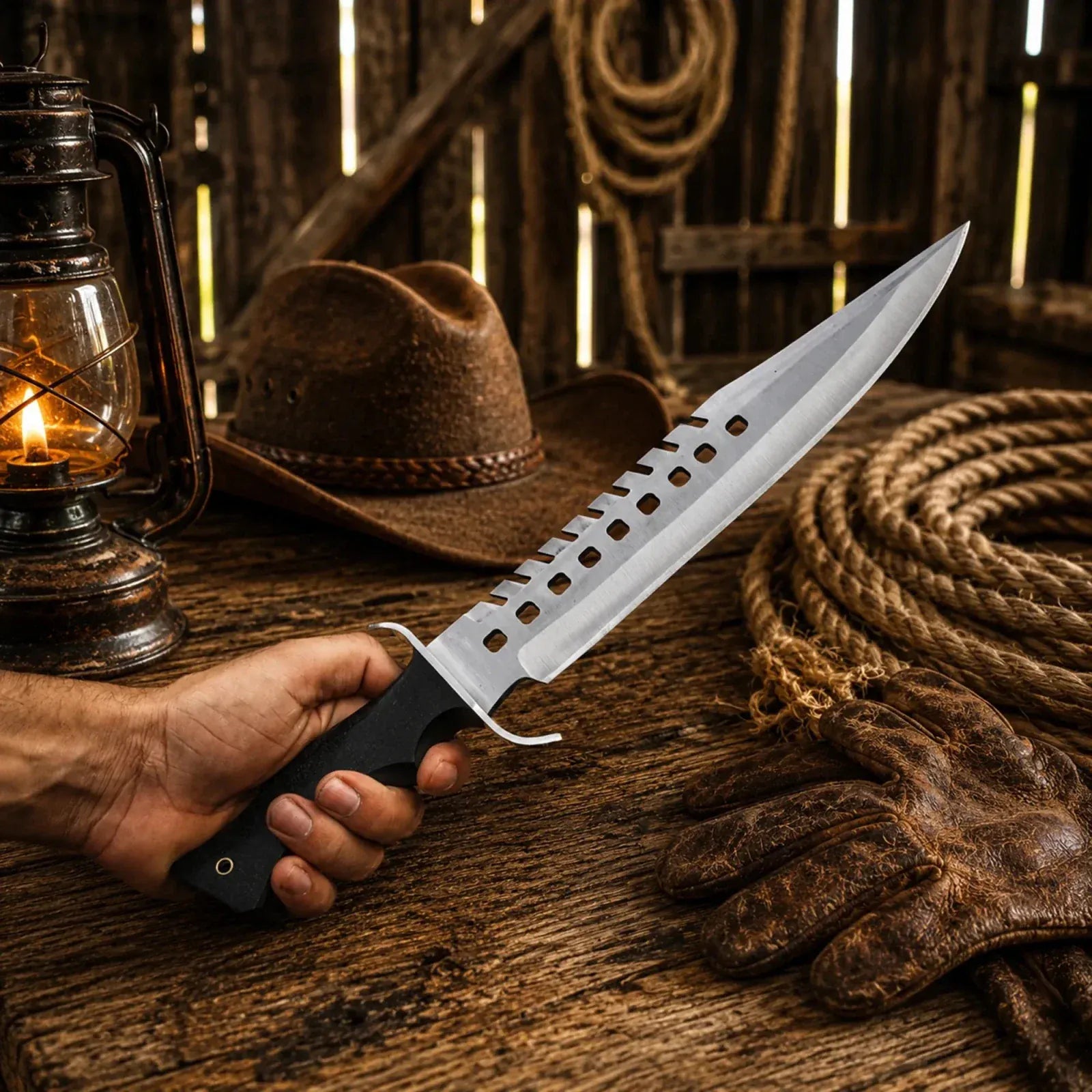 SHAM KNIVES Bowie knife Walking Dead Negan Bowie Knife – Stainless Steel With Sheath