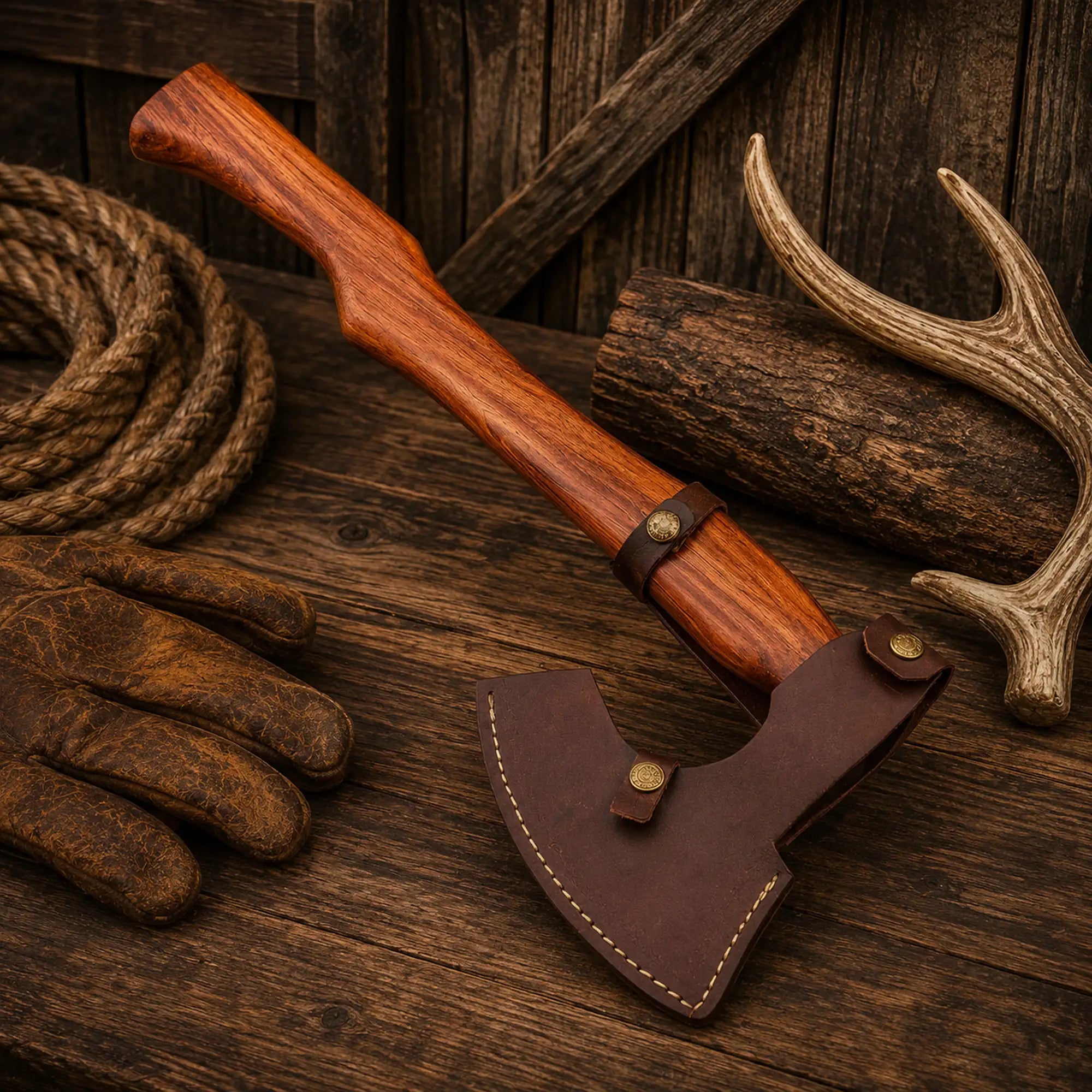 SHAM KNIVES hatchet Handmade Damascus Steel Axe Hatchet | 512 Layer Camp Axe & Sheath