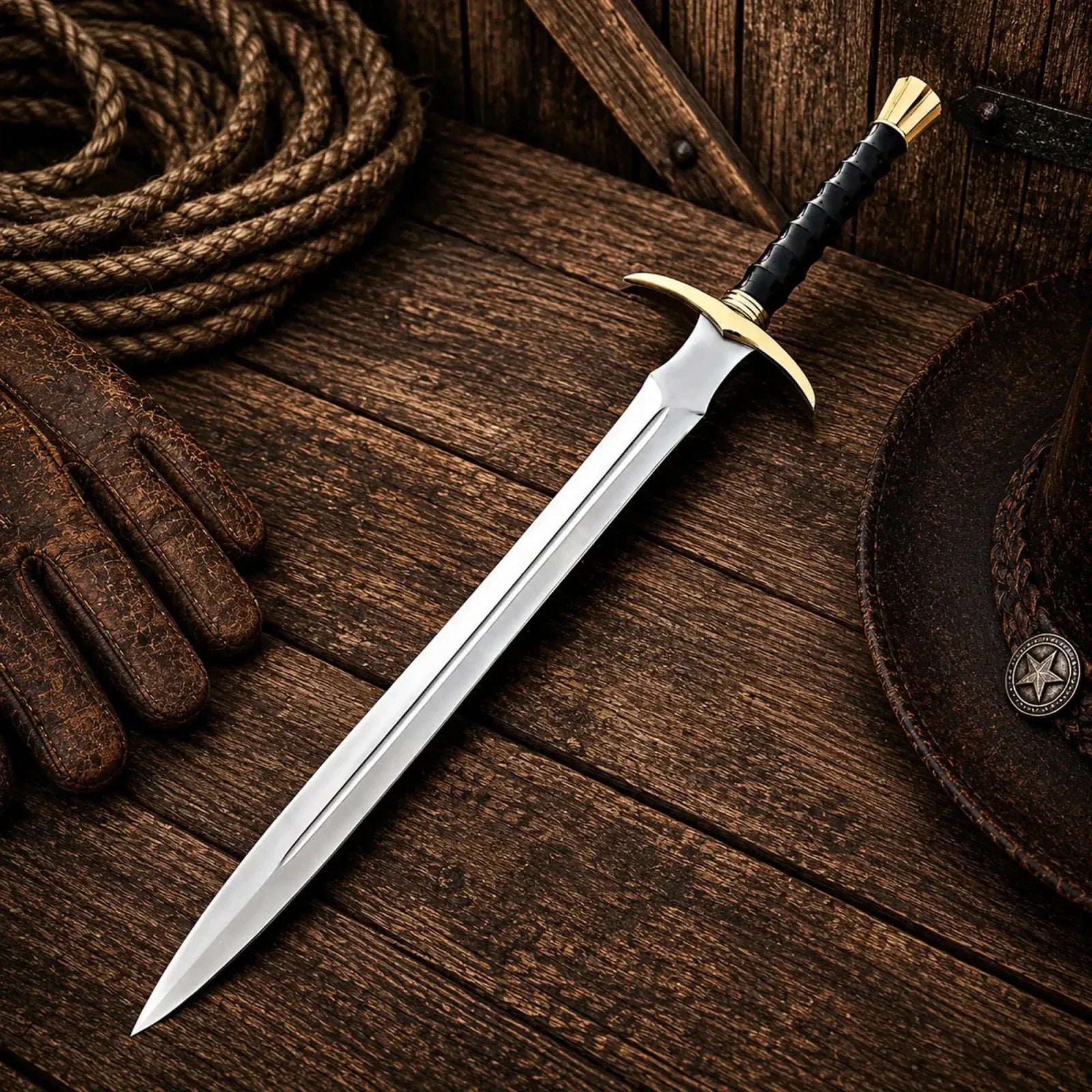 SHAM KNIVES swords Medieval Viking Sword – D2 Steel Shadowbane Legendary Blade