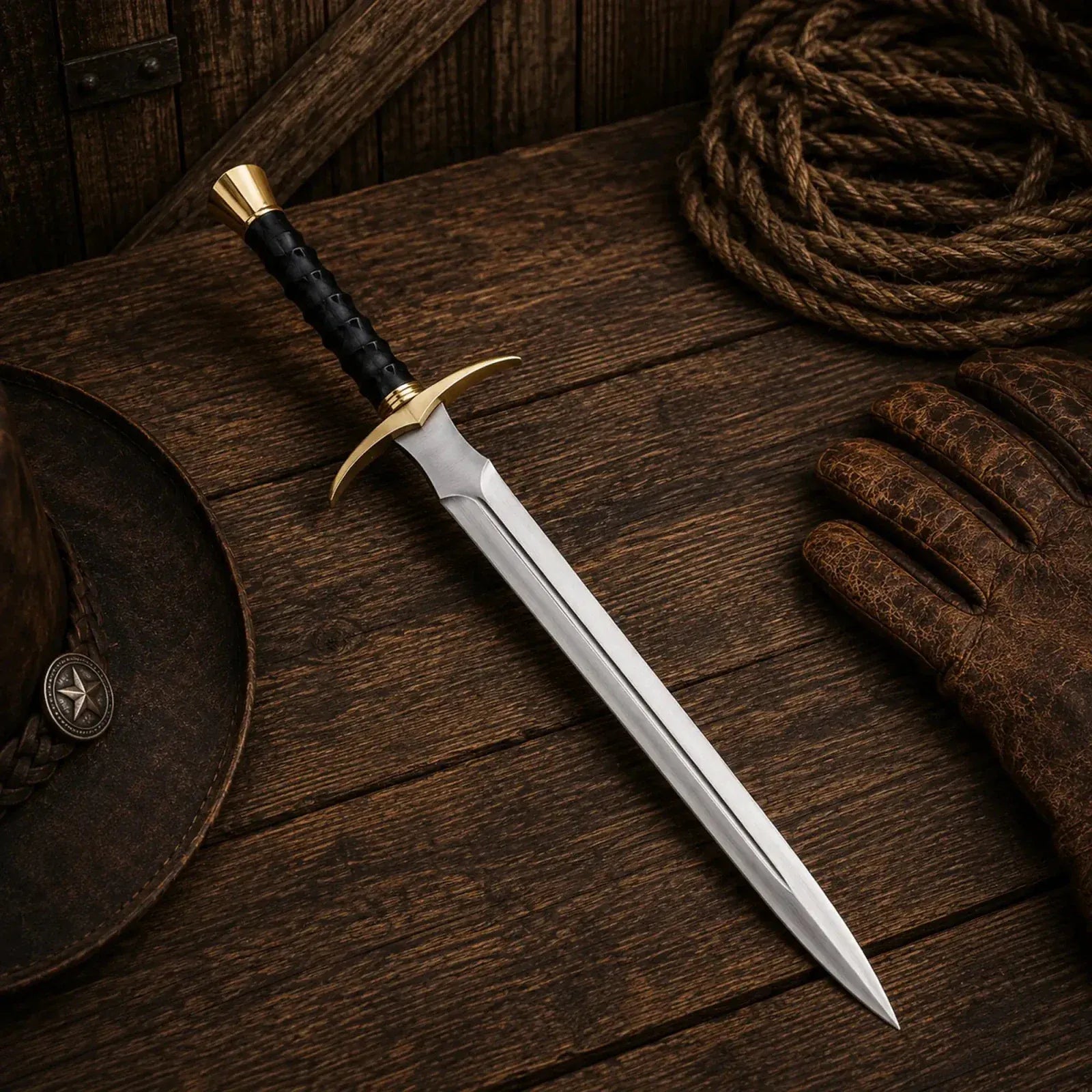 SHAM KNIVES swords Medieval Viking Sword – D2 Steel Shadowbane Legendary Blade