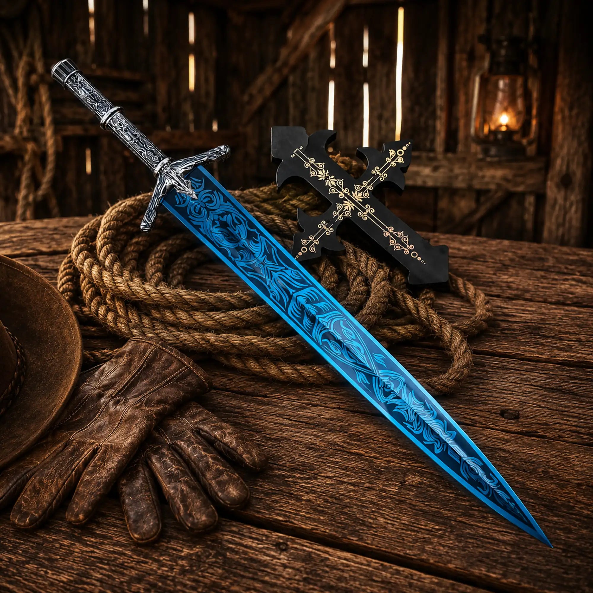 SHAM KNIVES swords Moonlight Greatsword Sword – Full Metal Dark Moon Blade 39"