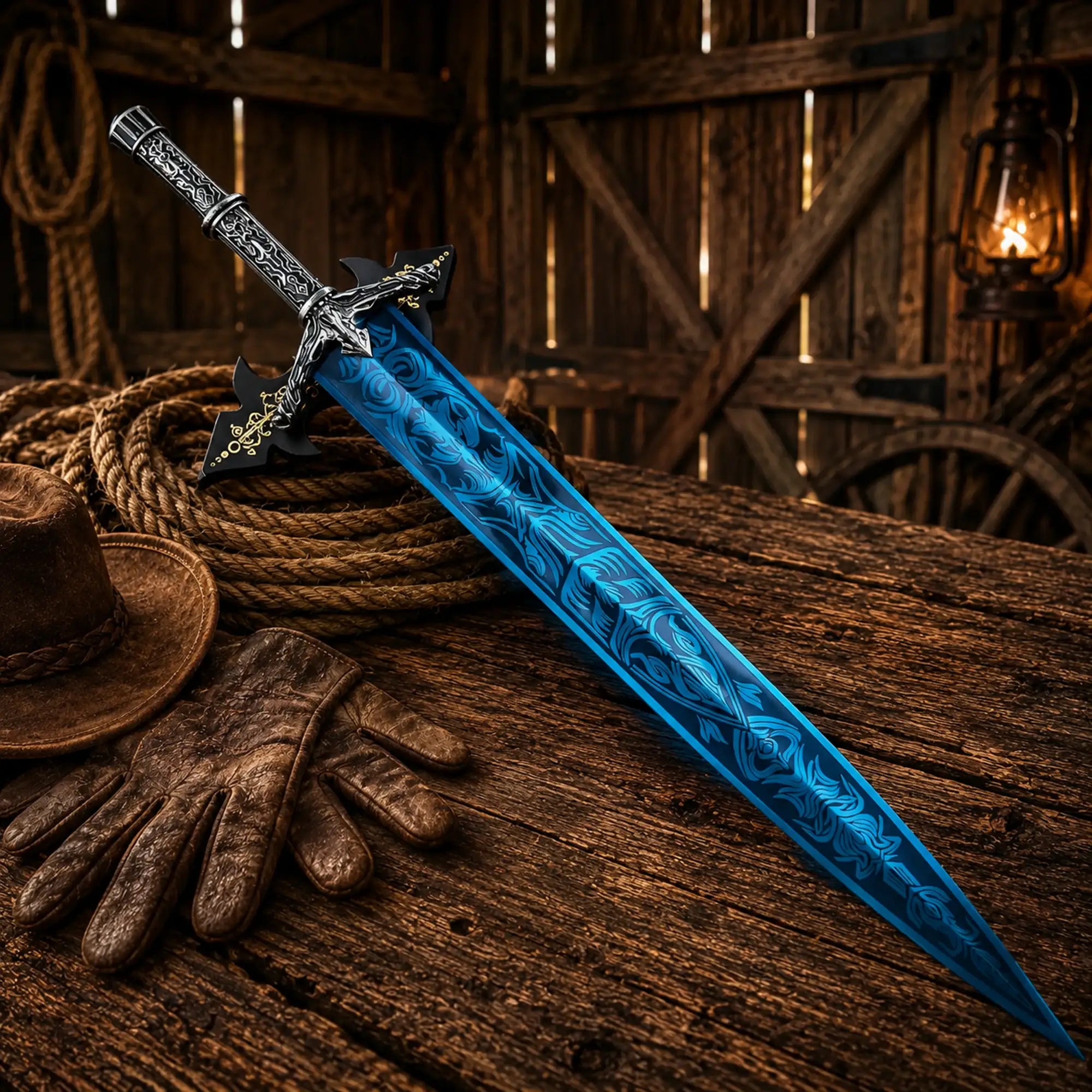 SHAM KNIVES swords Moonlight Greatsword Sword – Full Metal Dark Moon Blade 39"