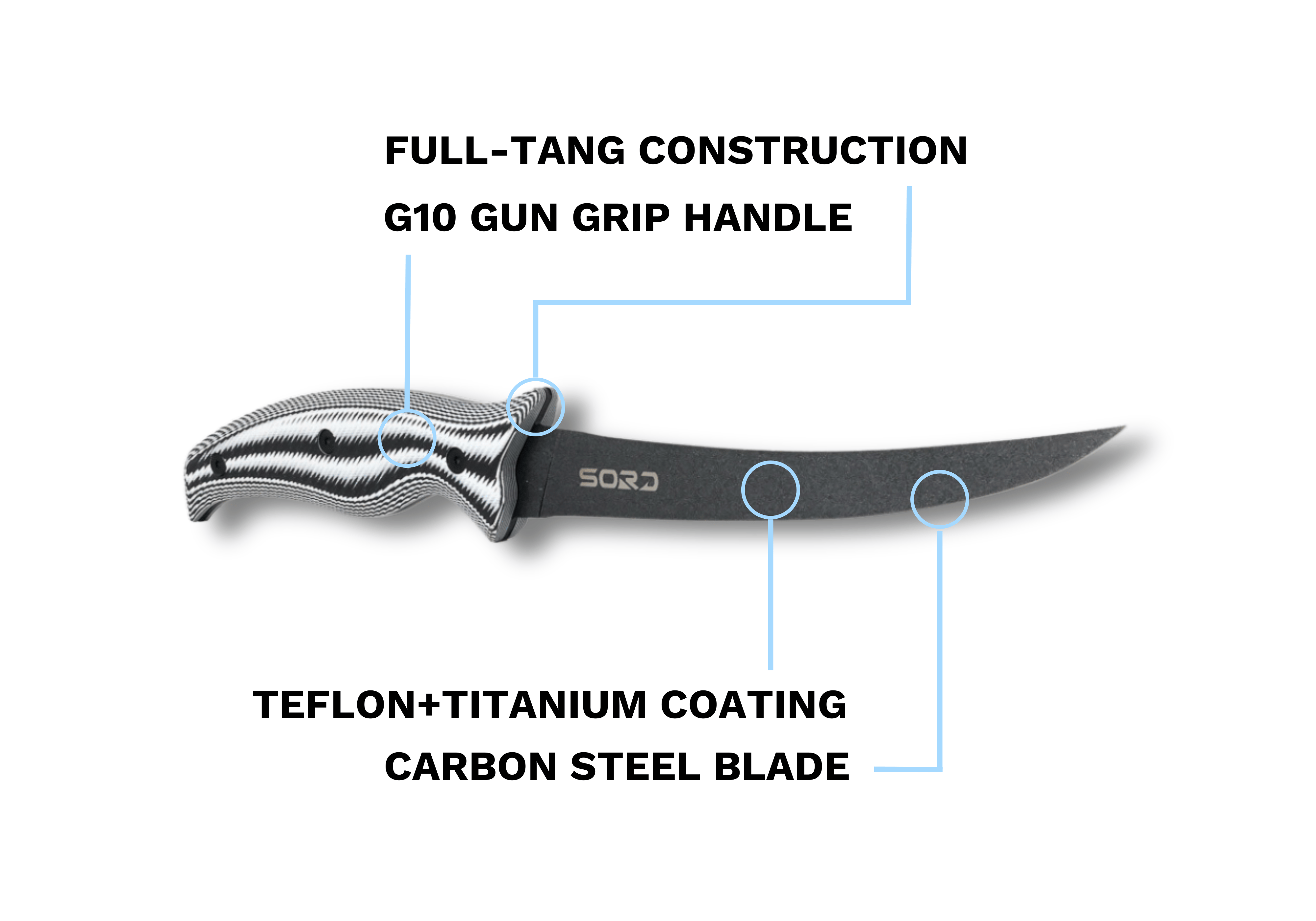 SORD Fishing Products Knives 6" FILLET KNIFE - FLEXY