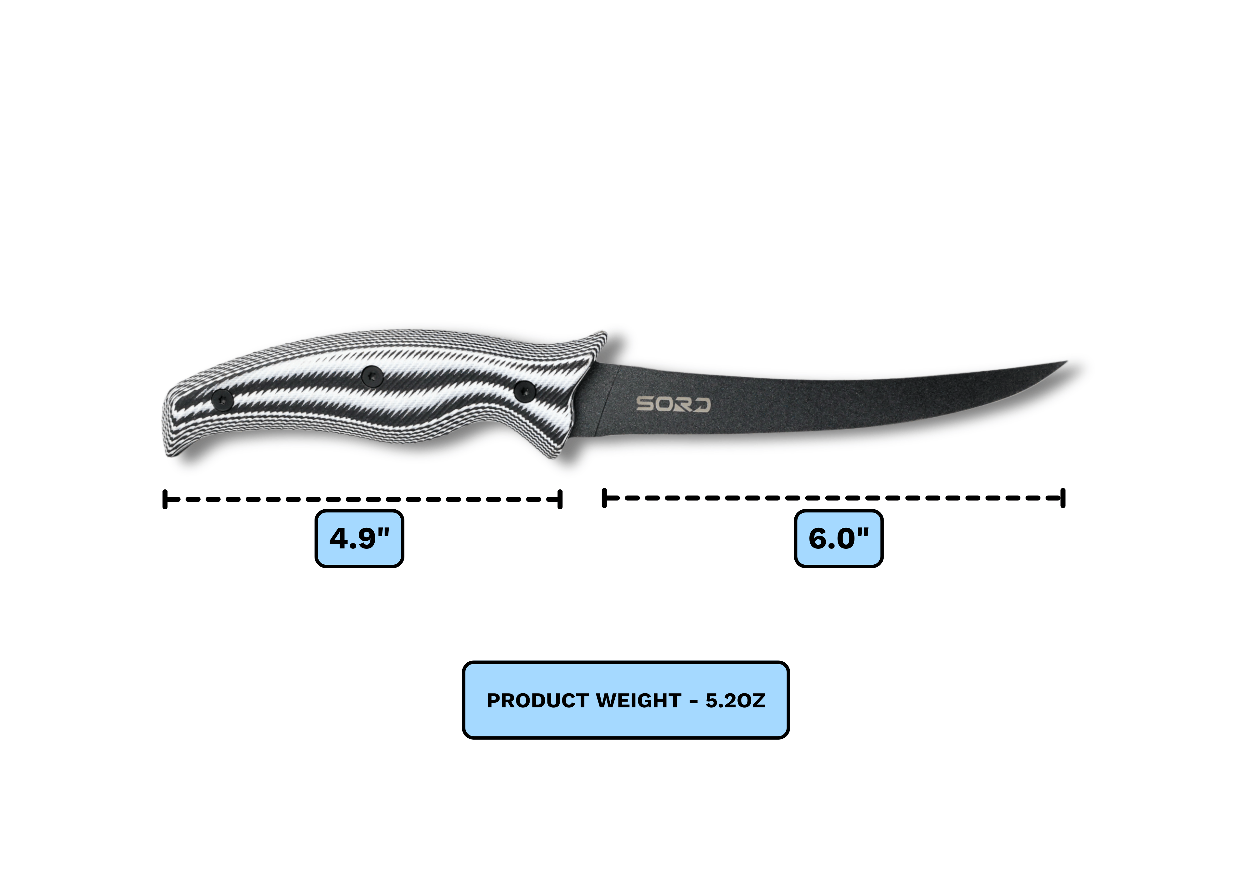 SORD Fishing Products Knives 6" FILLET KNIFE - FLEXY