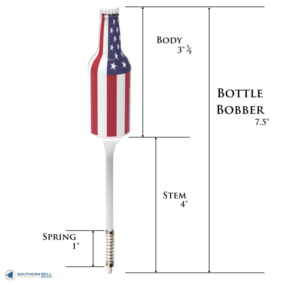 Southern Bell Brands Fishing Floats & Bobbers 2 Pack American Flag USA - Premium Fishing Tackle