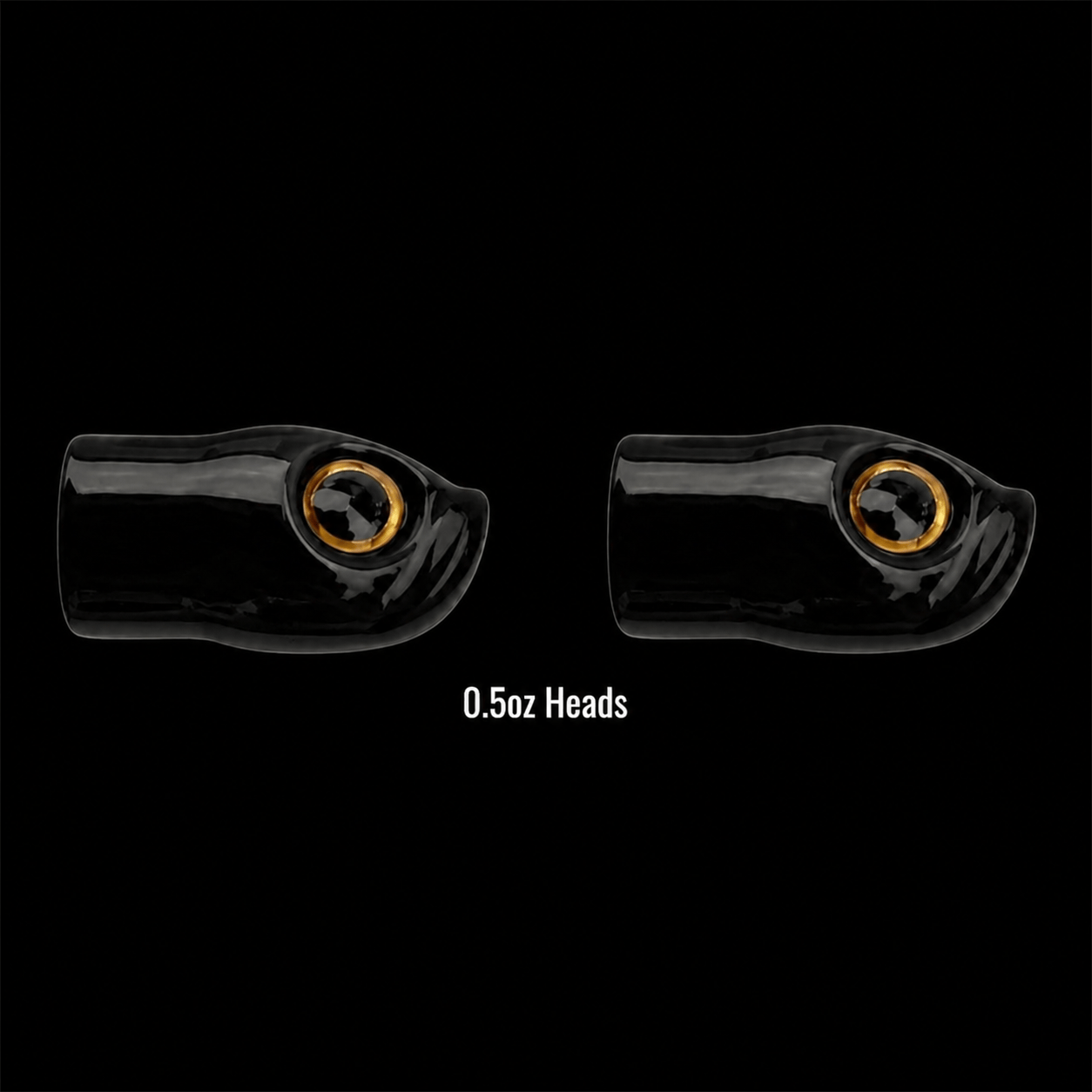 Stack Tackle 0.5 oz / Black Replacement Heads- 5/0 Screwy Head Jigs