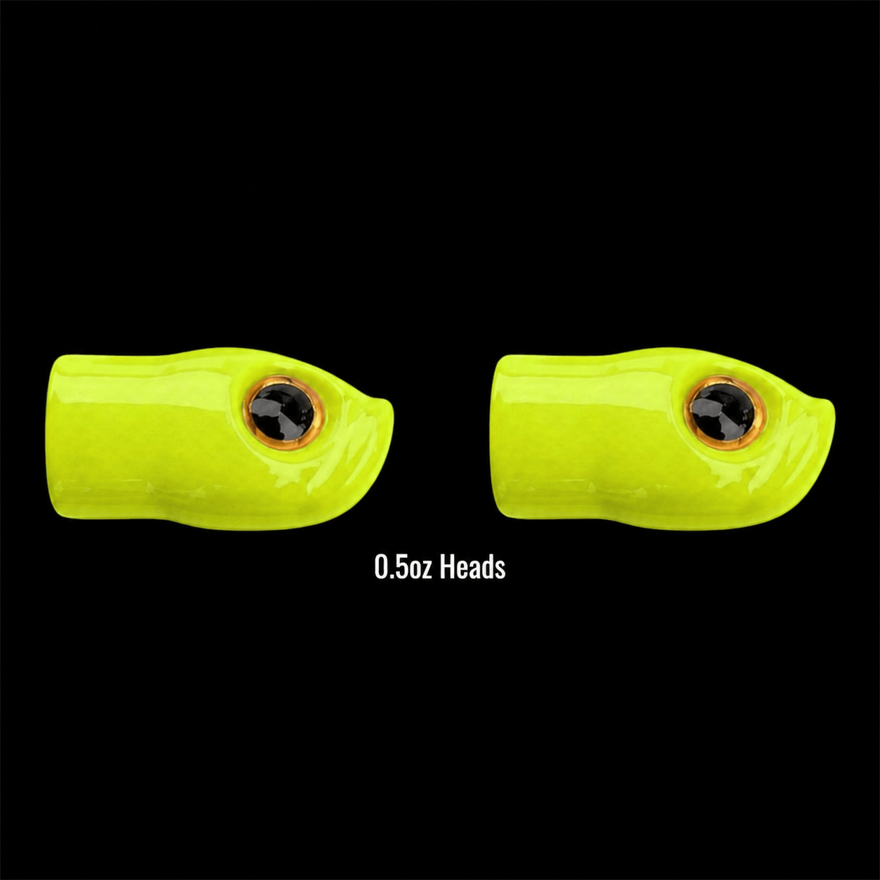 Stack Tackle 0.5 oz / Chartreuse Replacement Heads- 5/0 Screwy Head Jigs